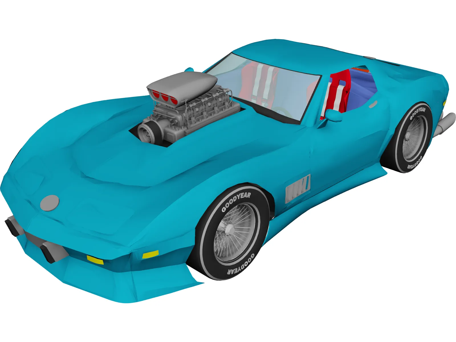 Chevrolet Corvette (1979) [Supercharged] 3D Model main preview