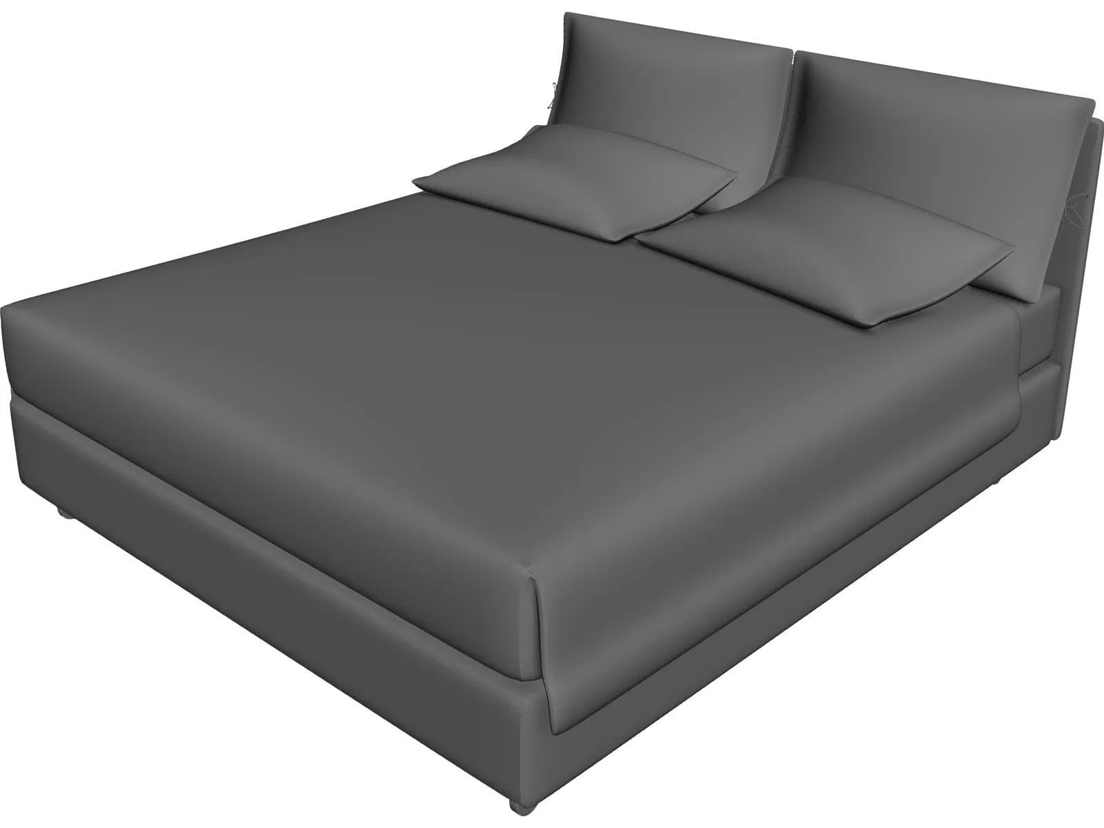 Bed Flou Model Nathalie 3D Model main preview
