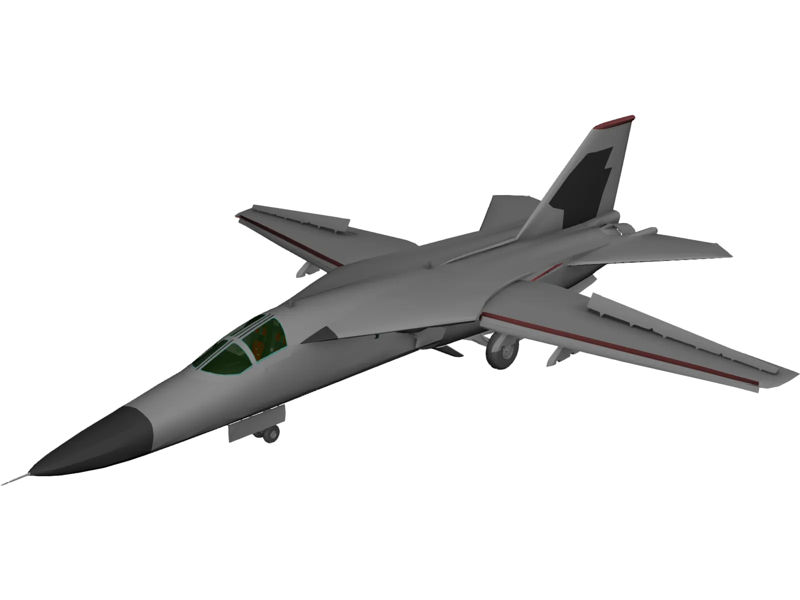 F-111 General Dynamics 3D Model main preview