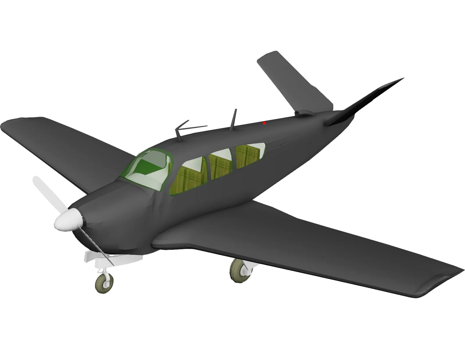 Beechcraft V35 Bonanza 3D Model main preview