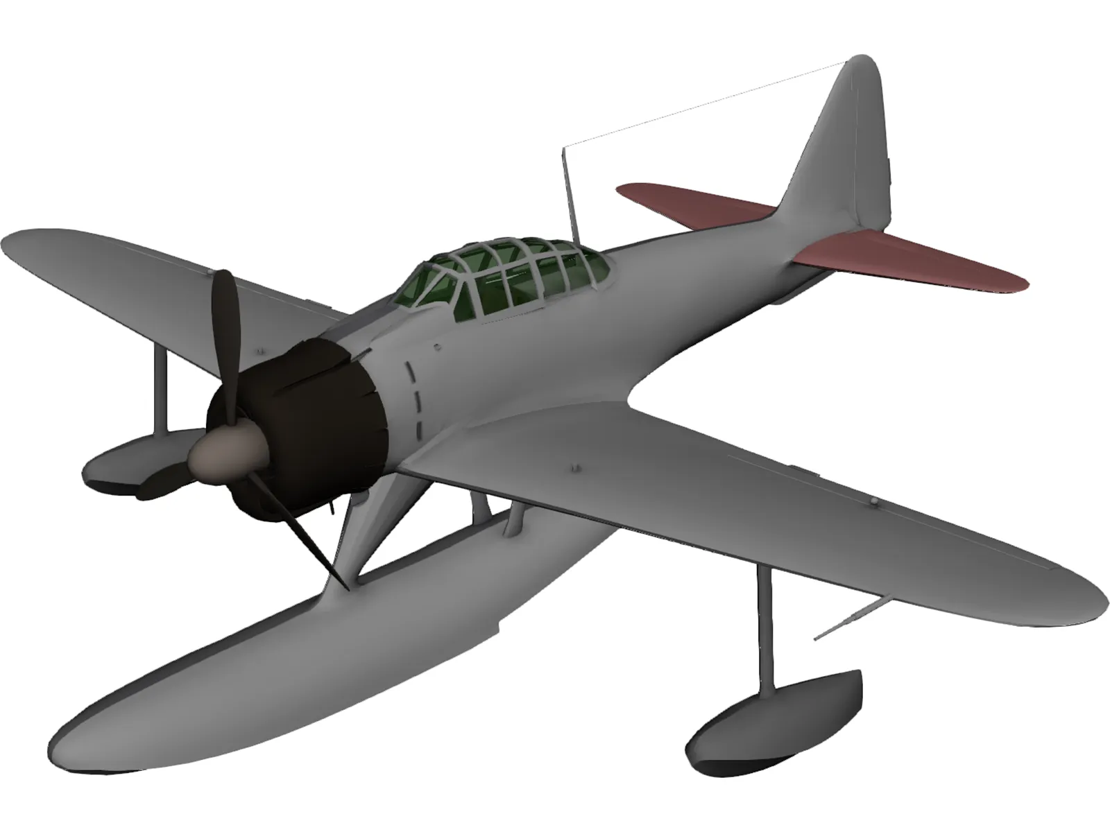 A6M2 N Type 2 Rufe 3D Model main preview