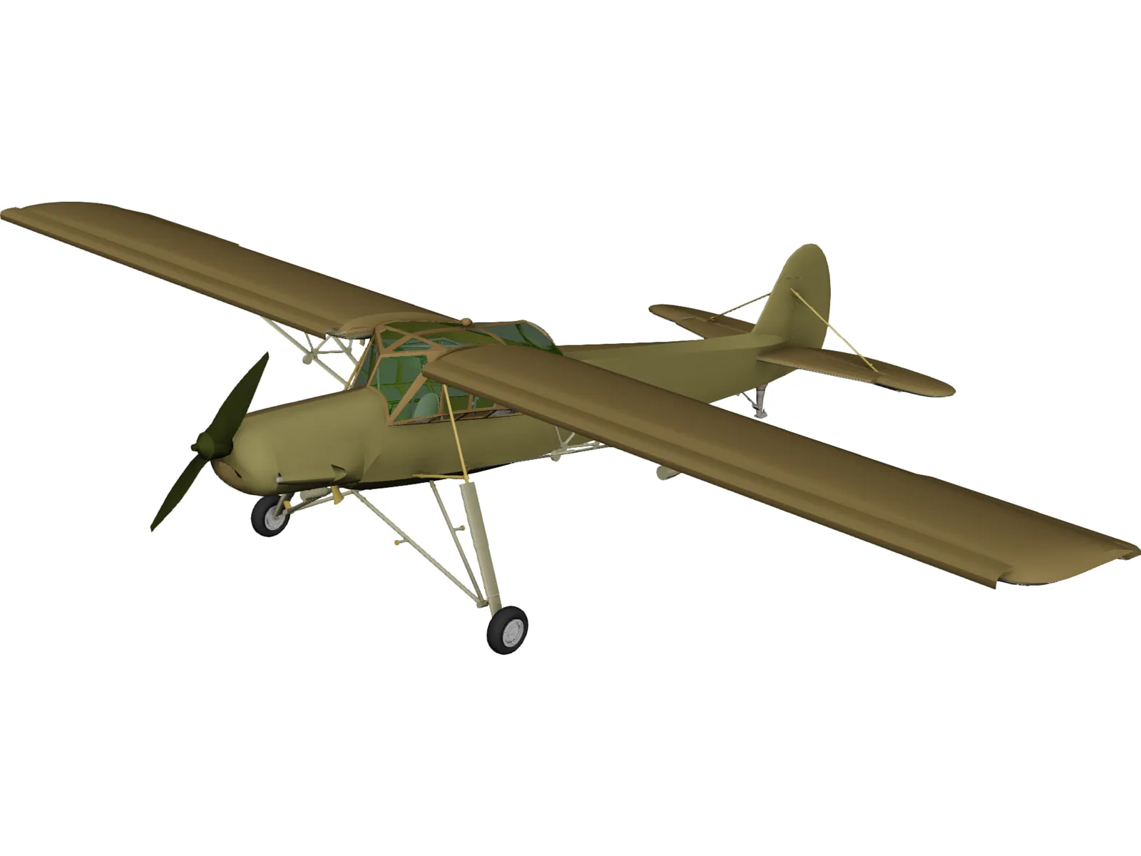 Fieseler Fi 156C Storch 3D Model main preview