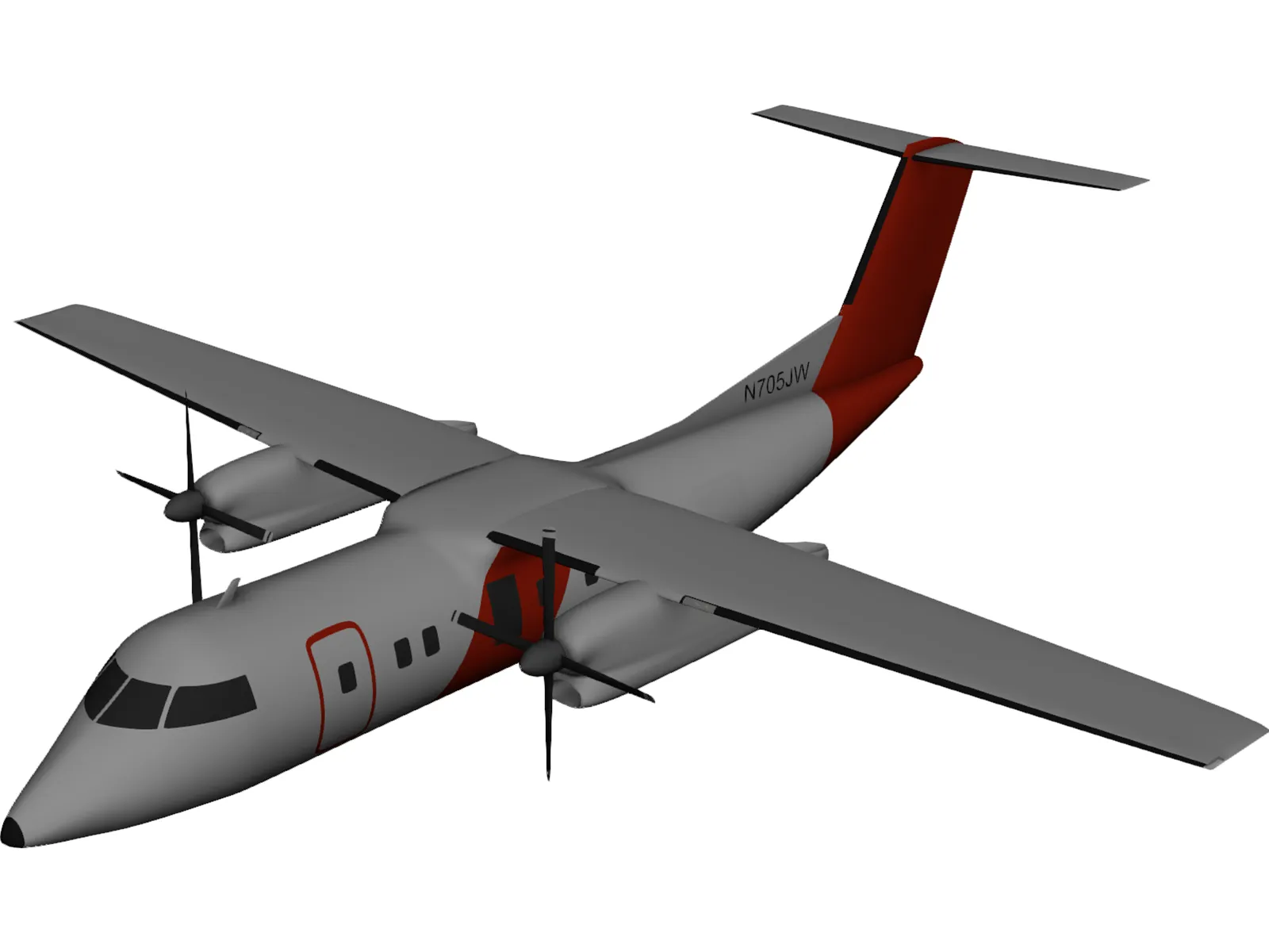 Bombardier Q200 Customs 3D Model main preview
