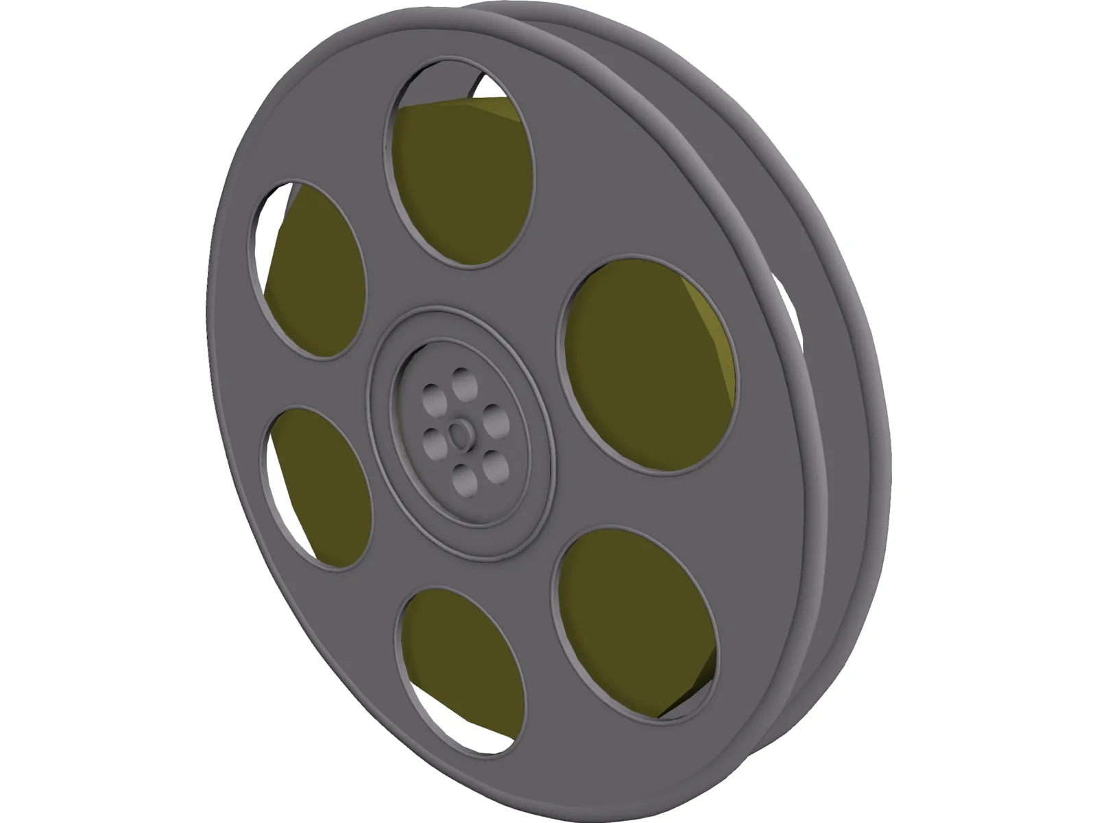 Film Reel 3D Model main preview