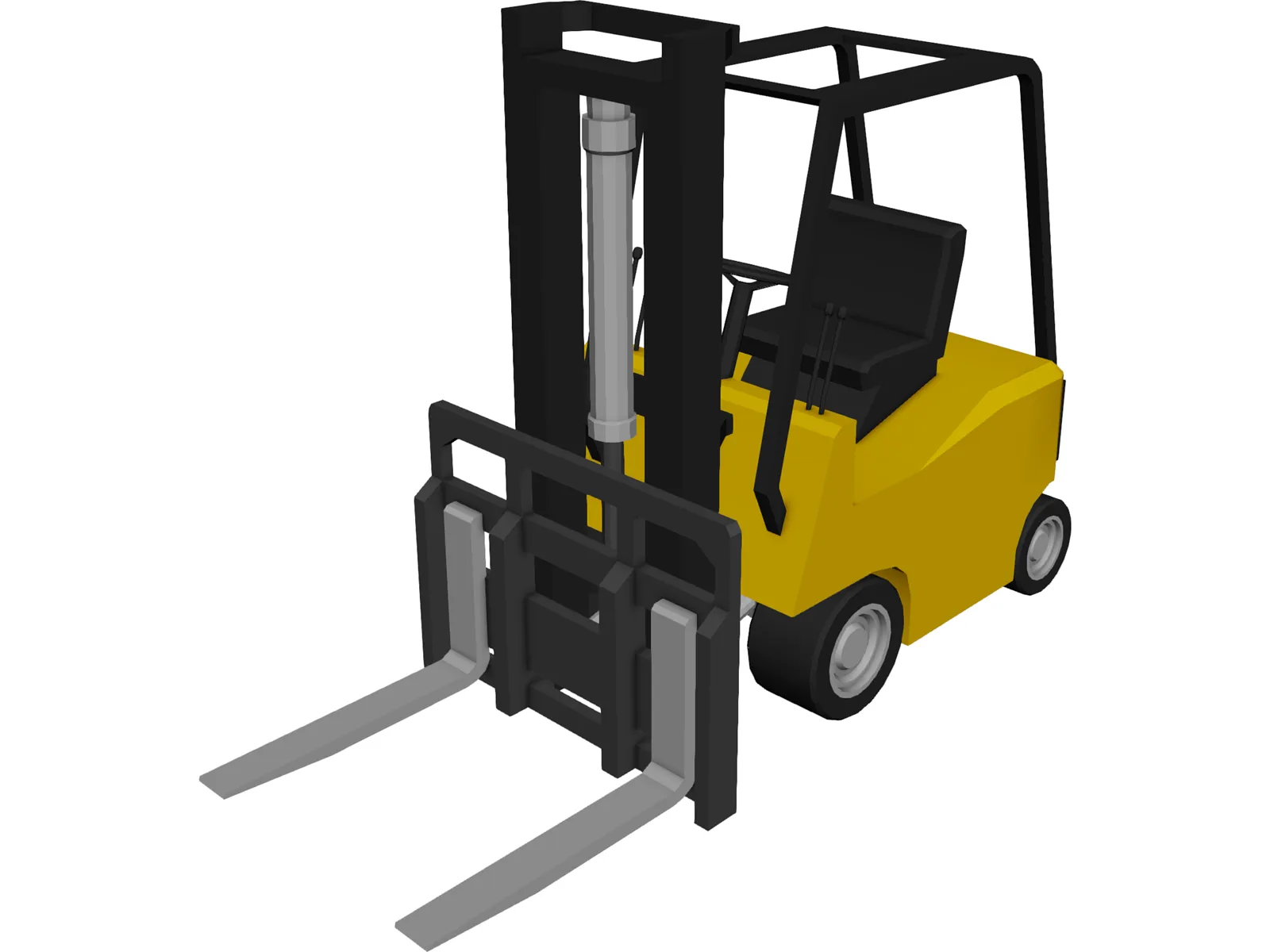 Forklift 3D Model main preview