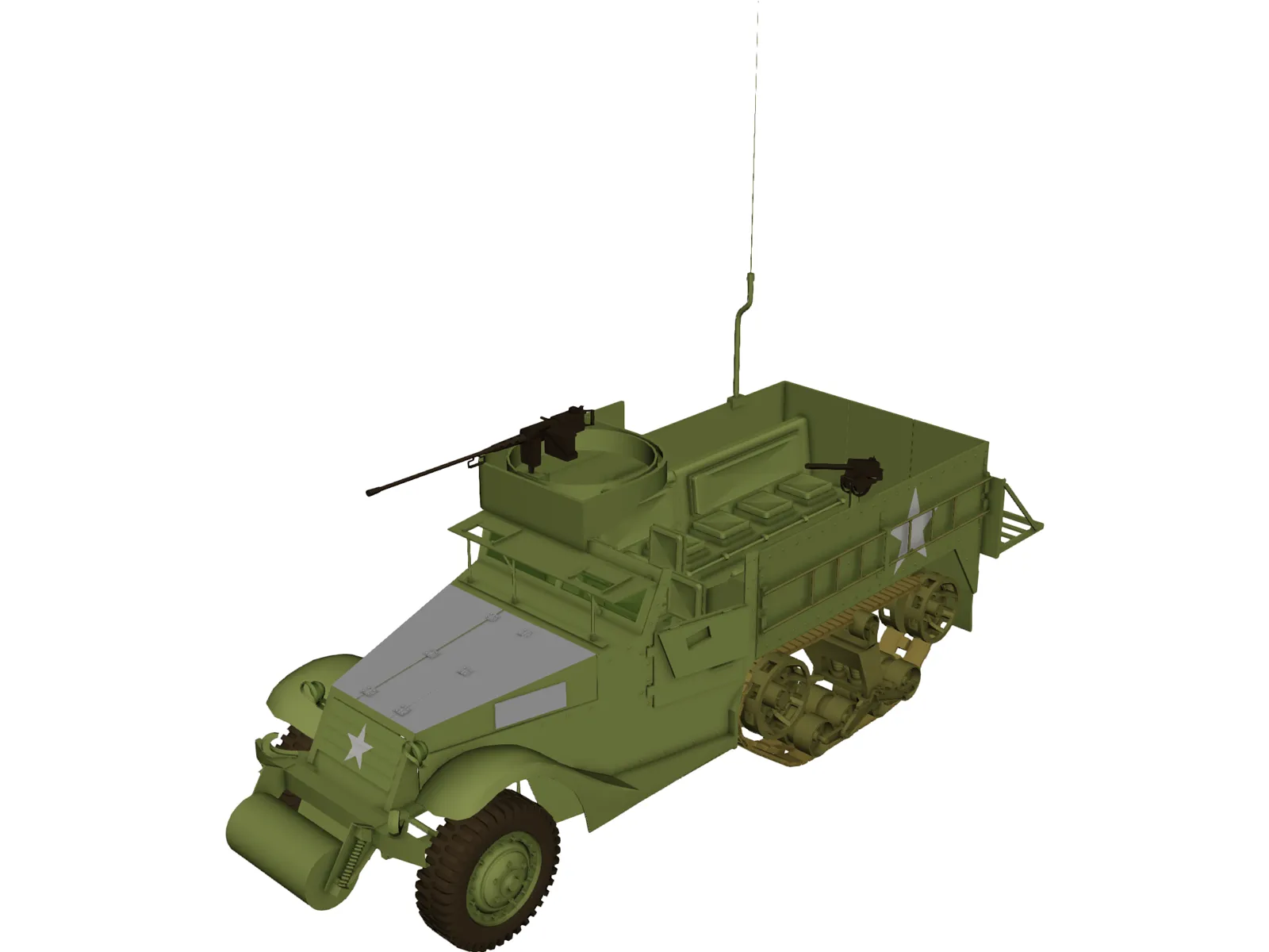 M3A Halftruck 3D Model main preview