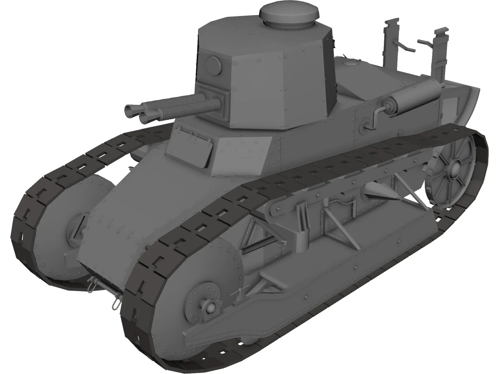 Fiat FT 3000 3D Model main preview