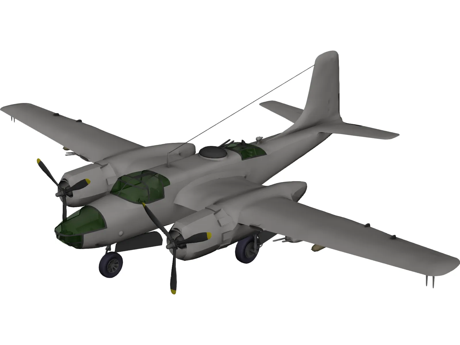 Douglas A-26 Invader 3D Model main preview