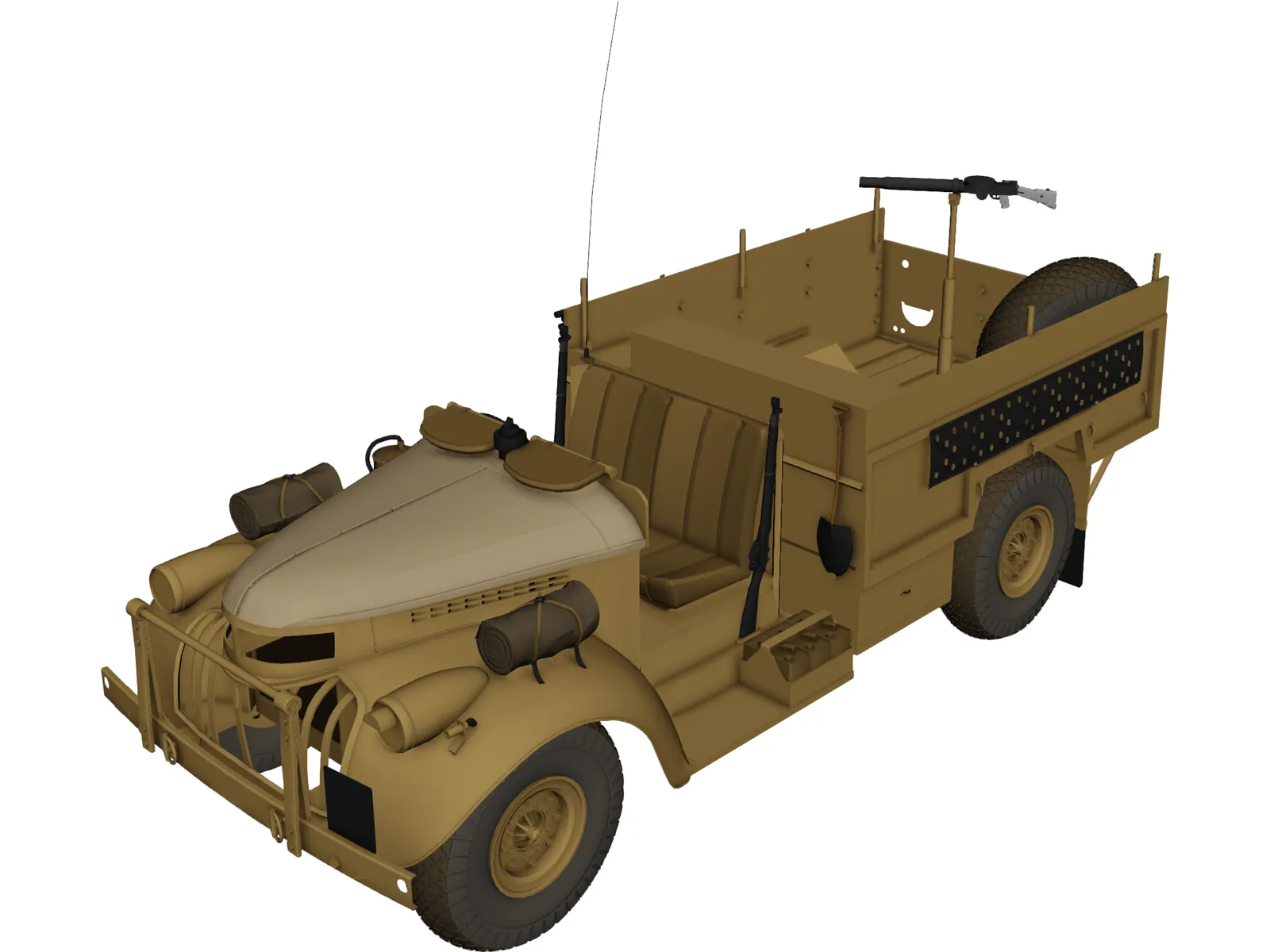 Long Range Desert Group Truck 3D Model main preview