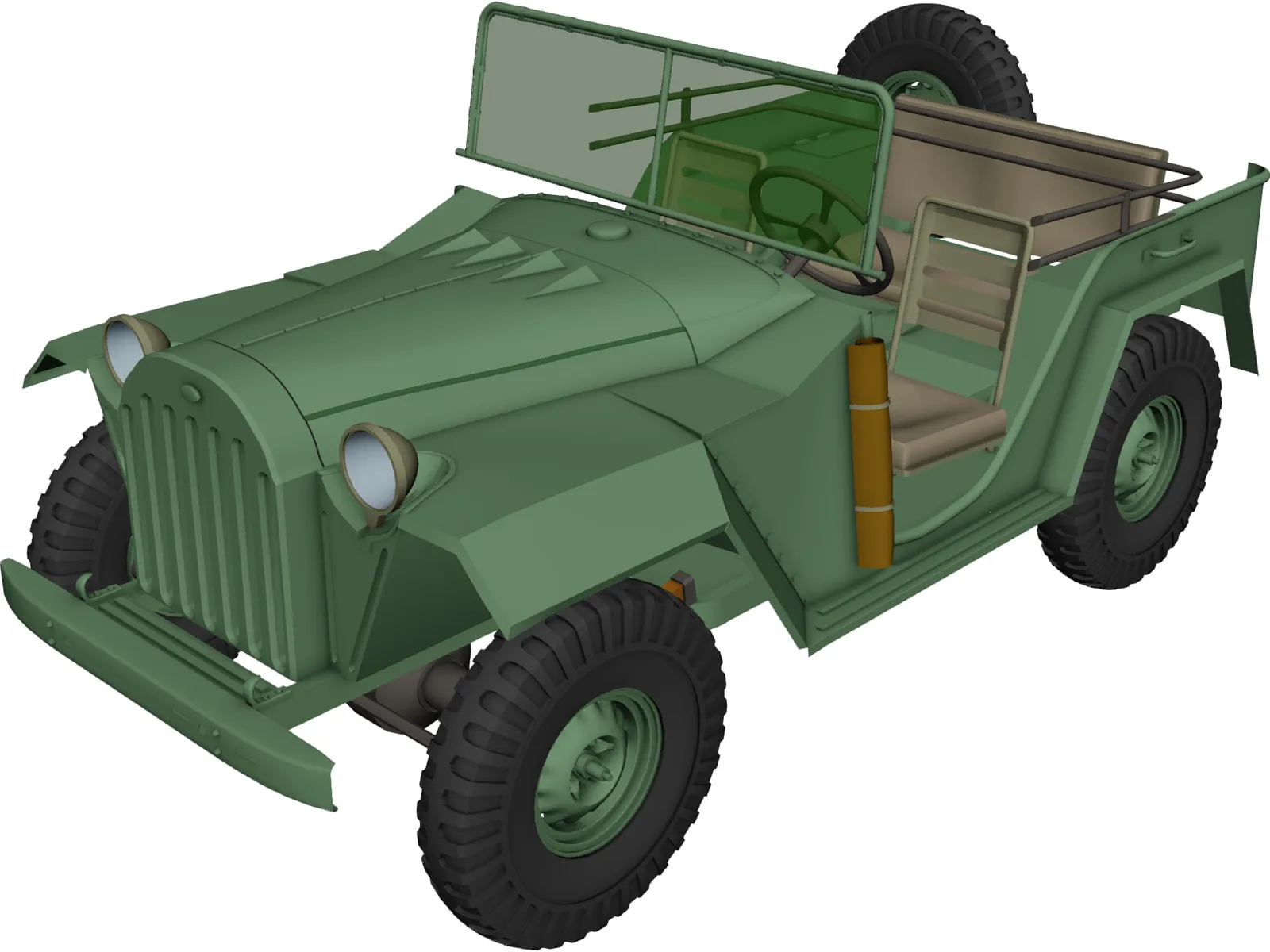 GAZ 67B 3D Model main preview