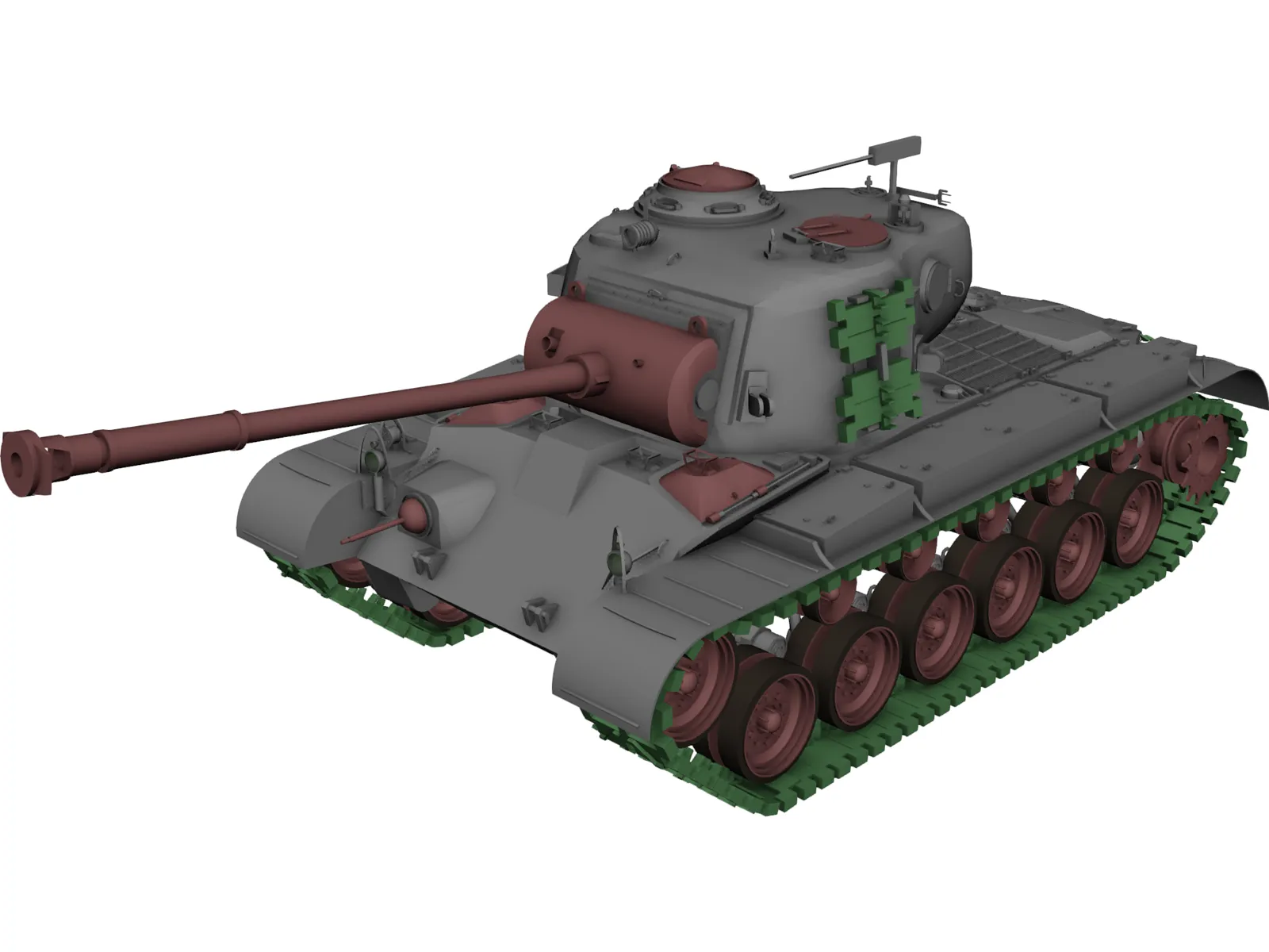 Pershing 3D Model main preview