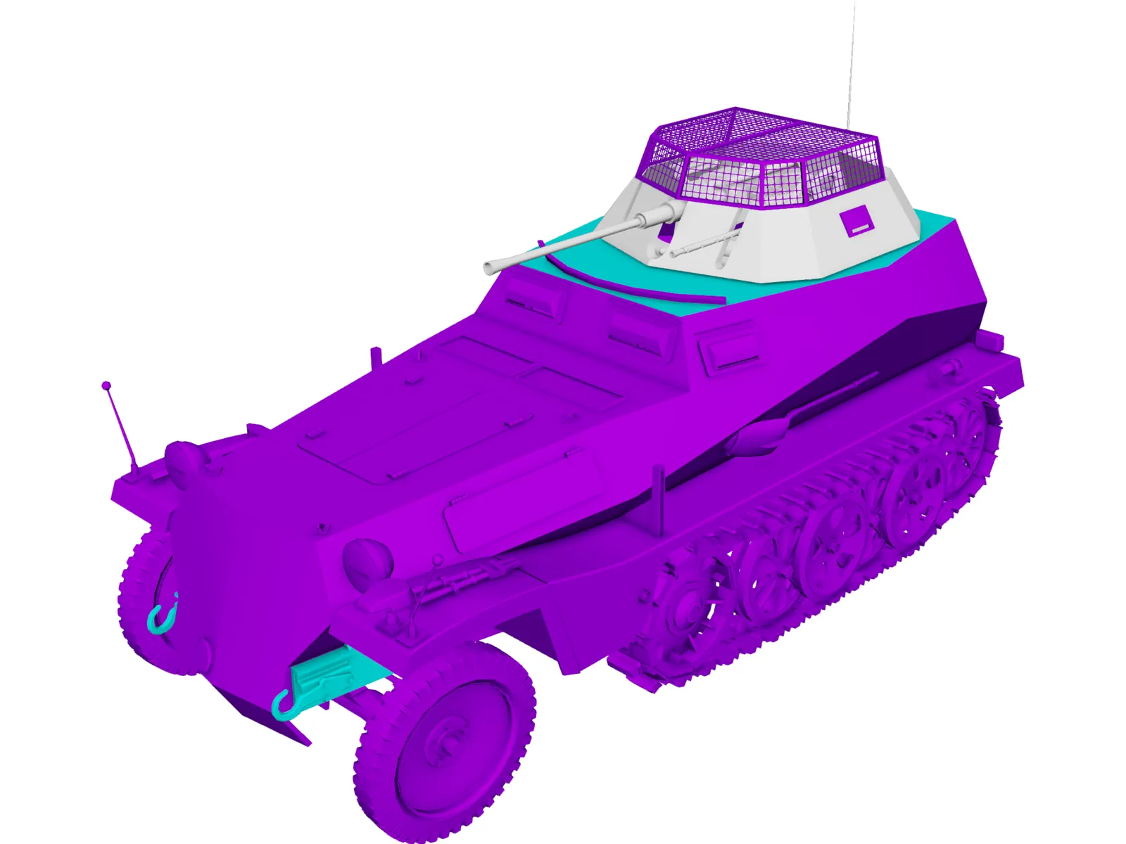 Sd. Kfz. 250/9 3D Model main preview