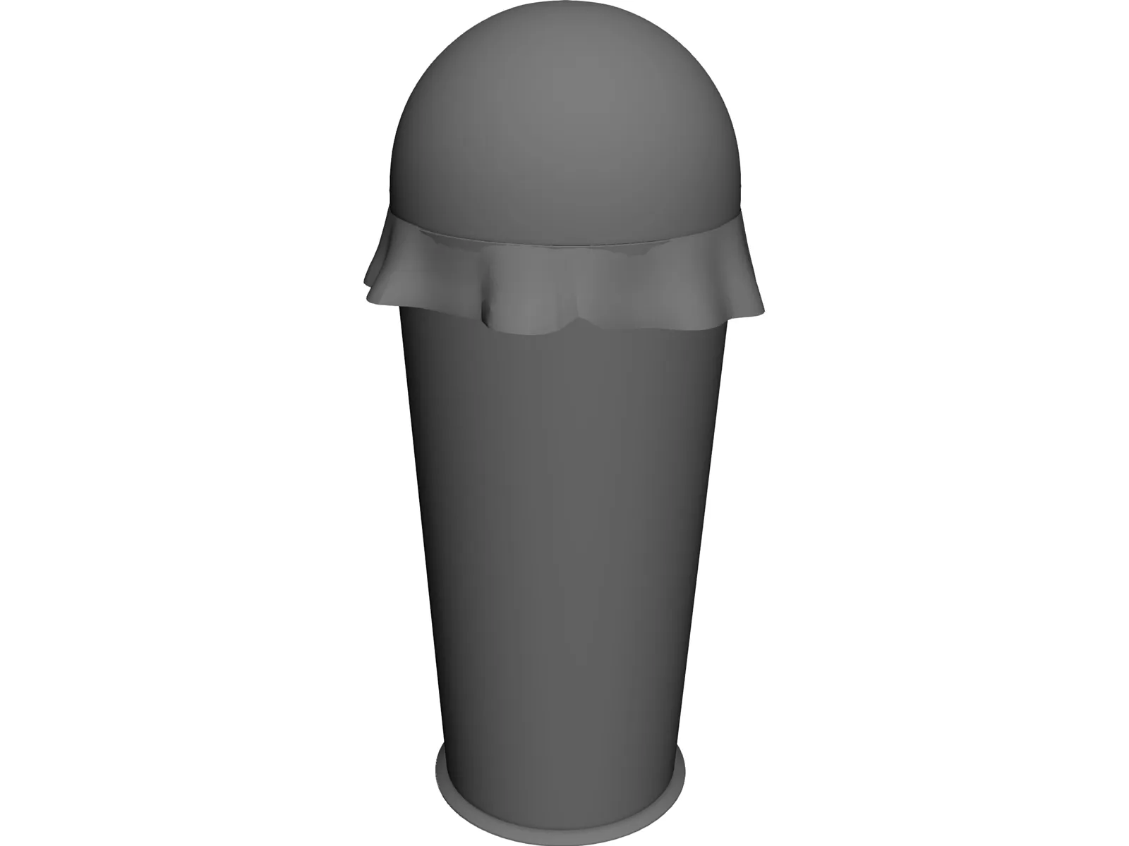Rubbish Bin Flip Top 3D Model main preview