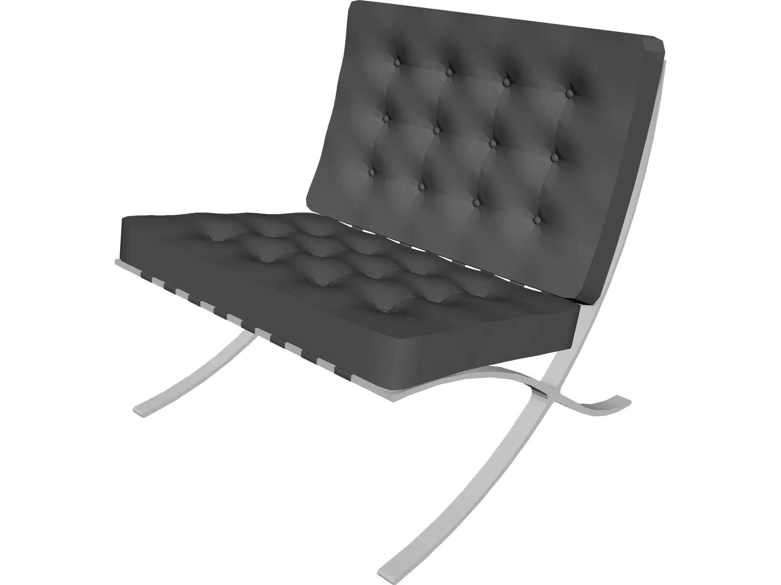 Chair Barcelona Mies Van de Rohe 3D Model main preview