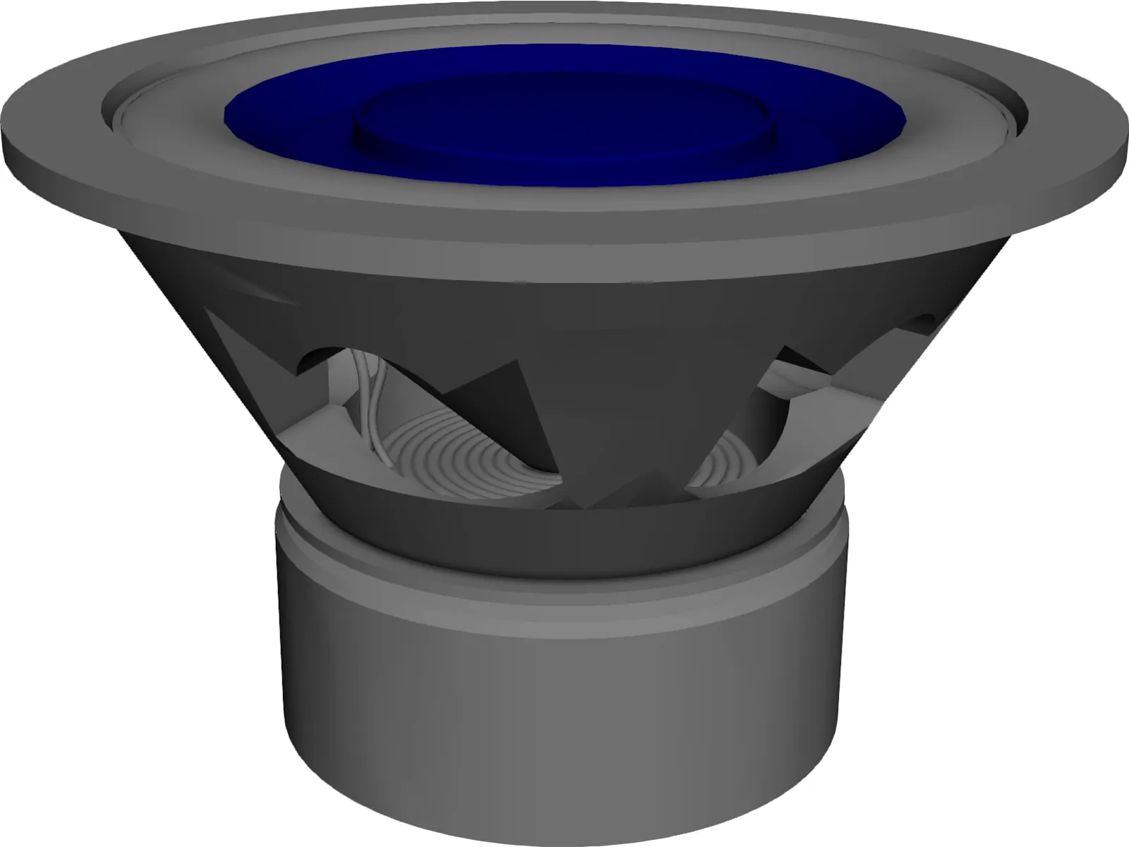 Speaker (Single Voice Coils Subwoofer) 3D Model main preview