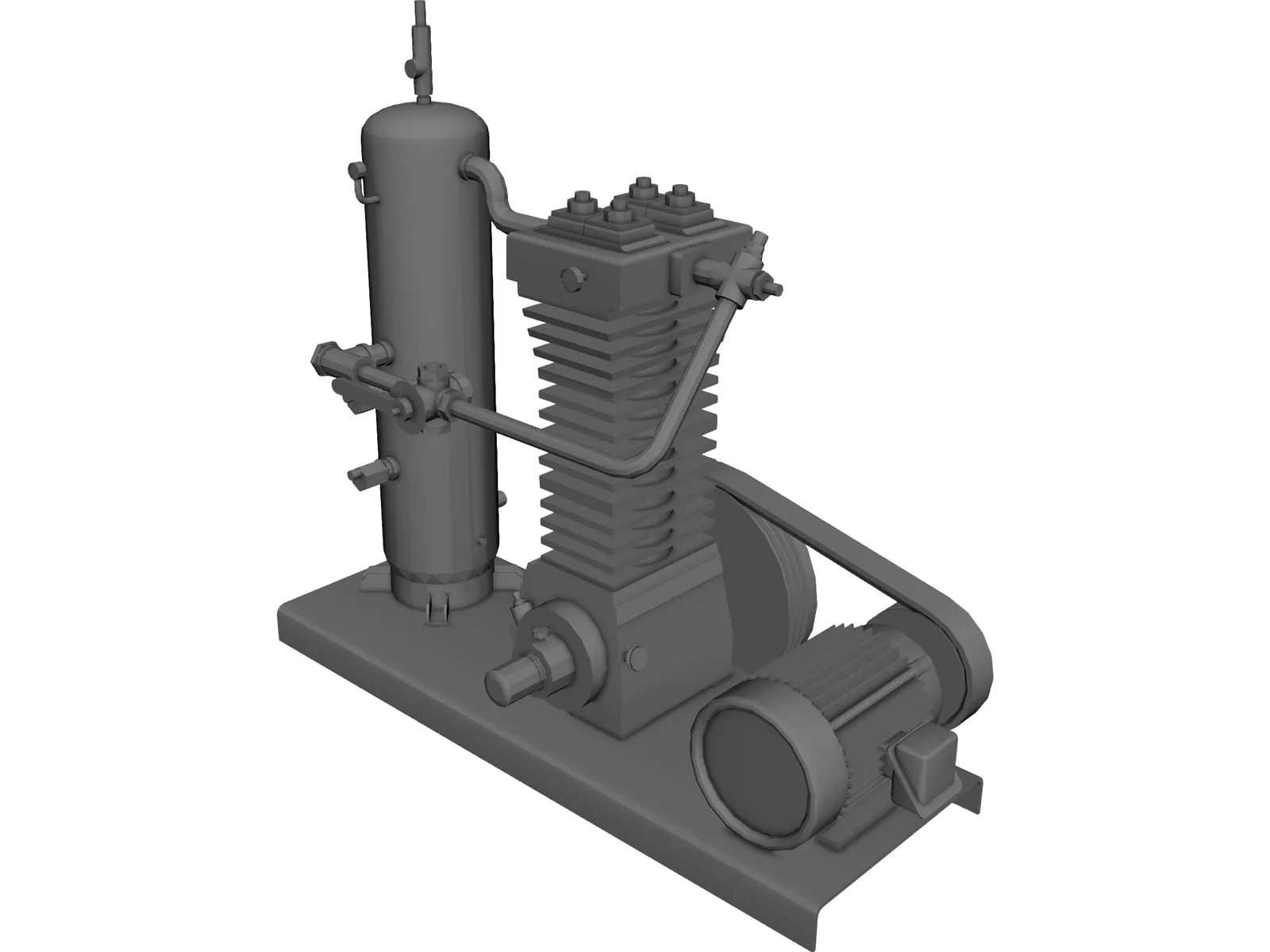 Air Compressor 3D Model main preview