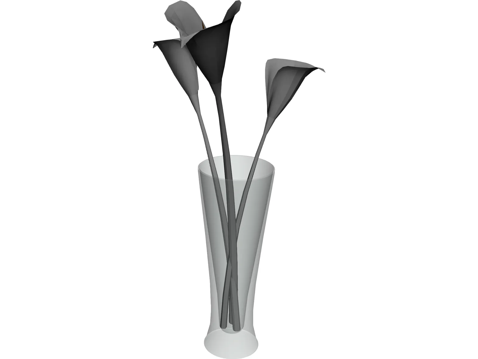 Flowers In Glass 3D Model main preview