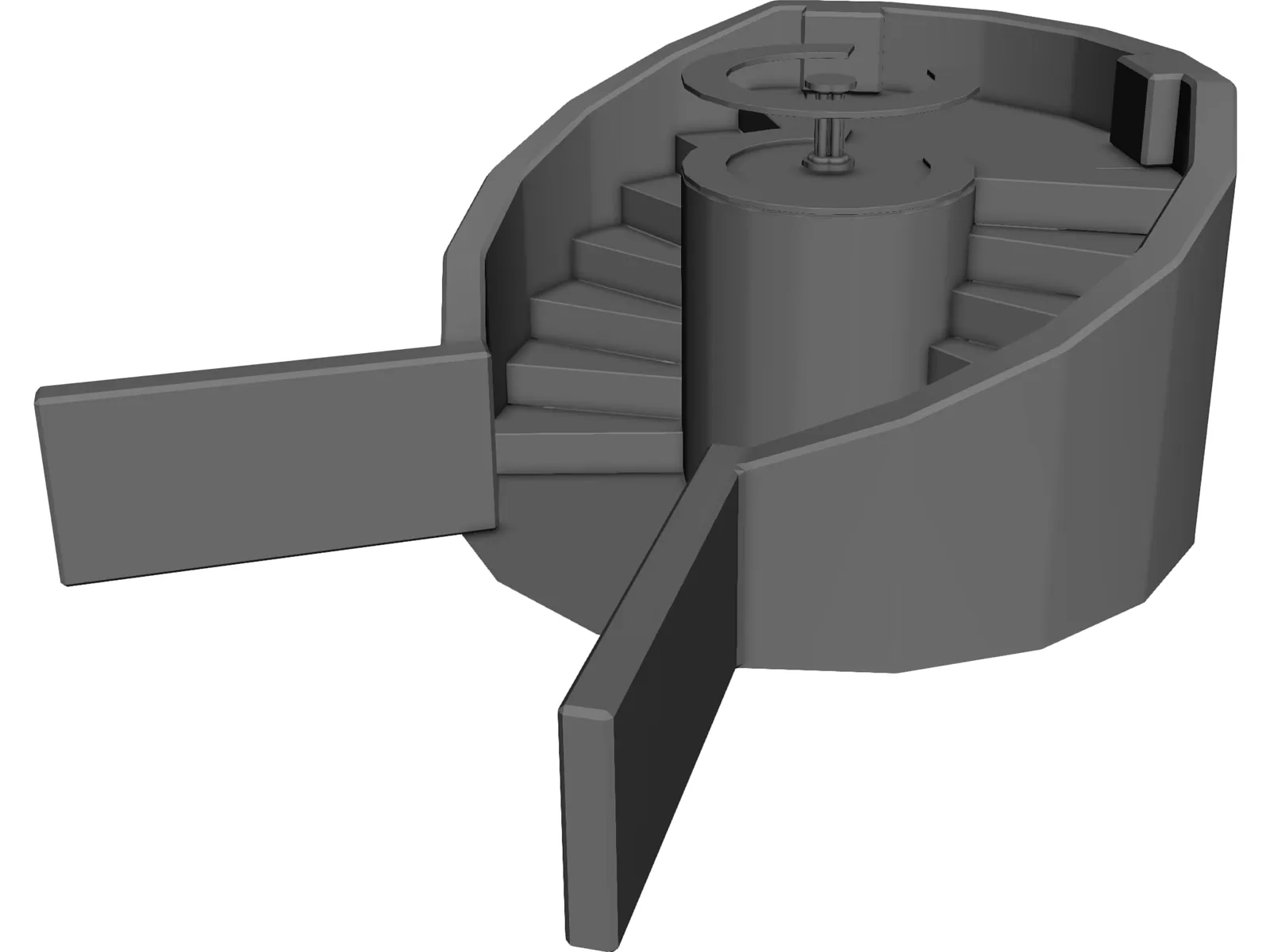 Stone Podium 3D Model main preview