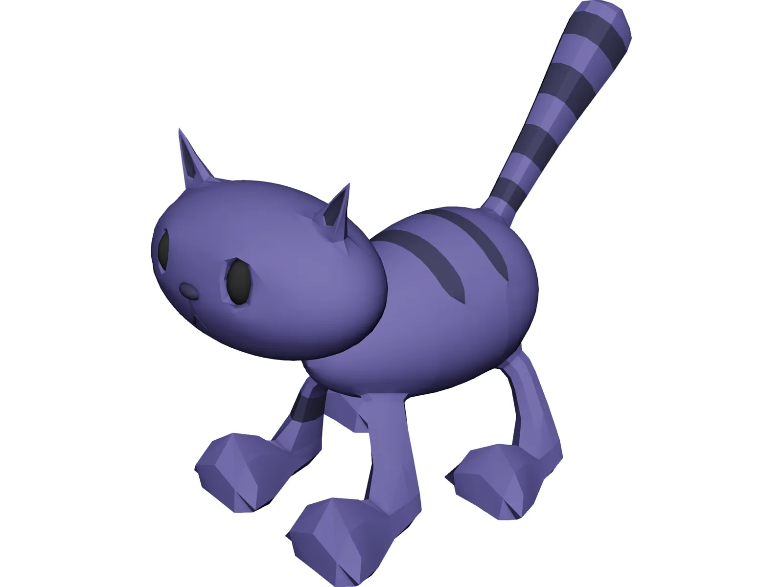 Cartoon Cat 3D Model main preview