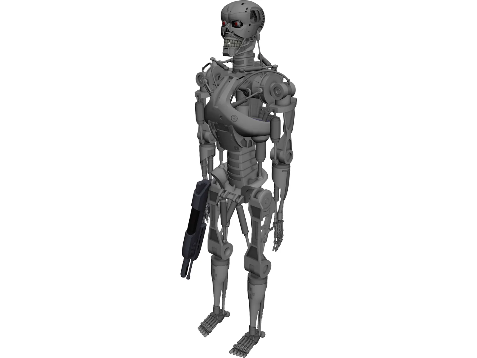Terminator T-800 Metal Skeleton 3D Model main preview