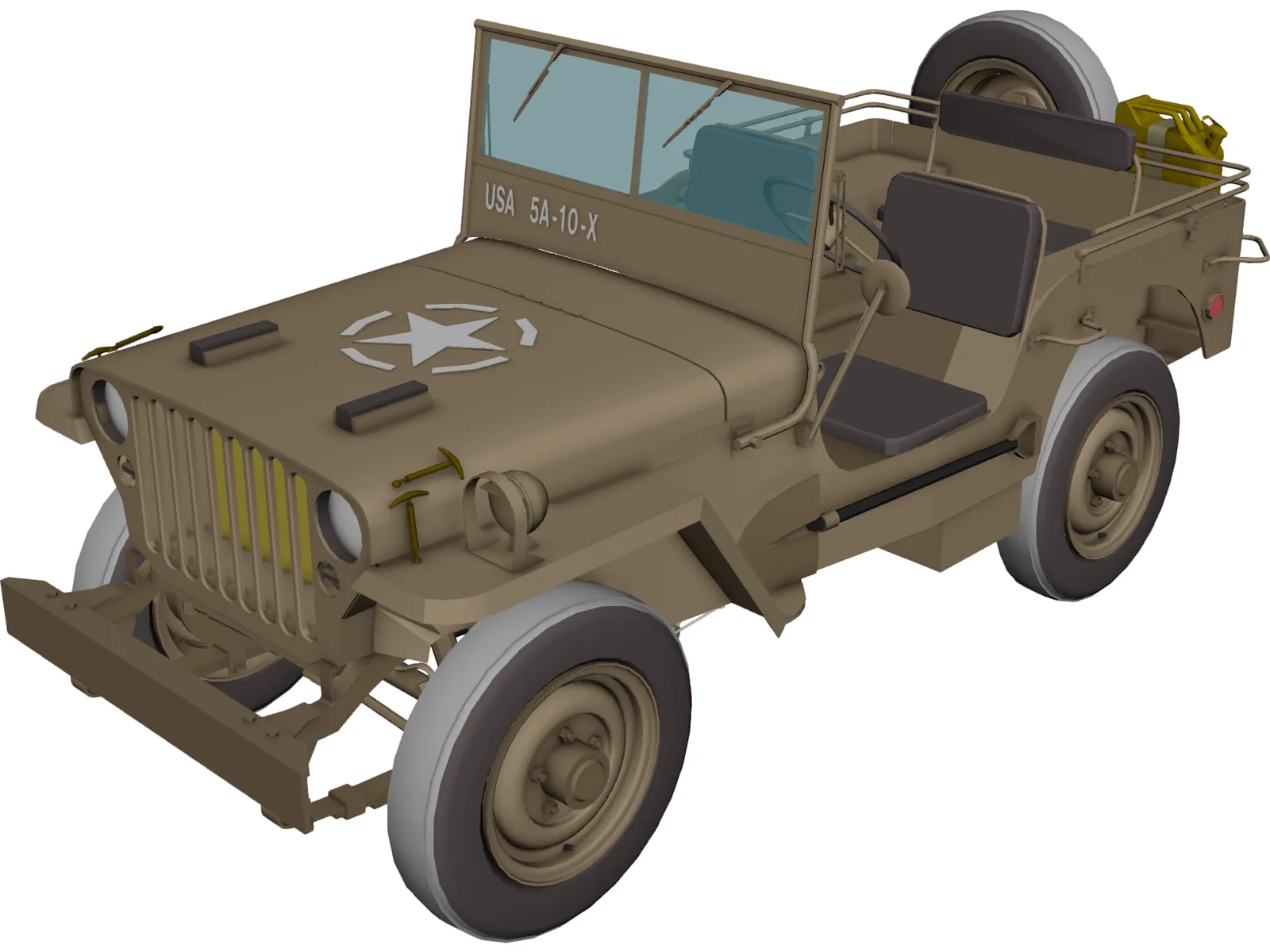 Jeep Willys (1935) 3D Model main preview