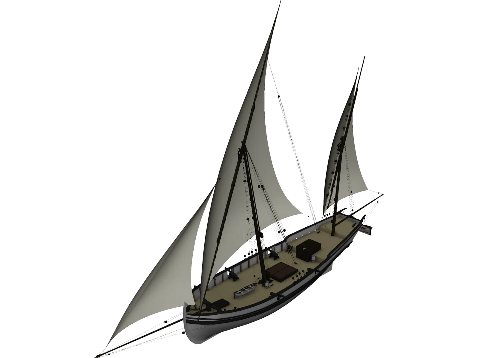 Sail Dock San Juan 3D Model main preview