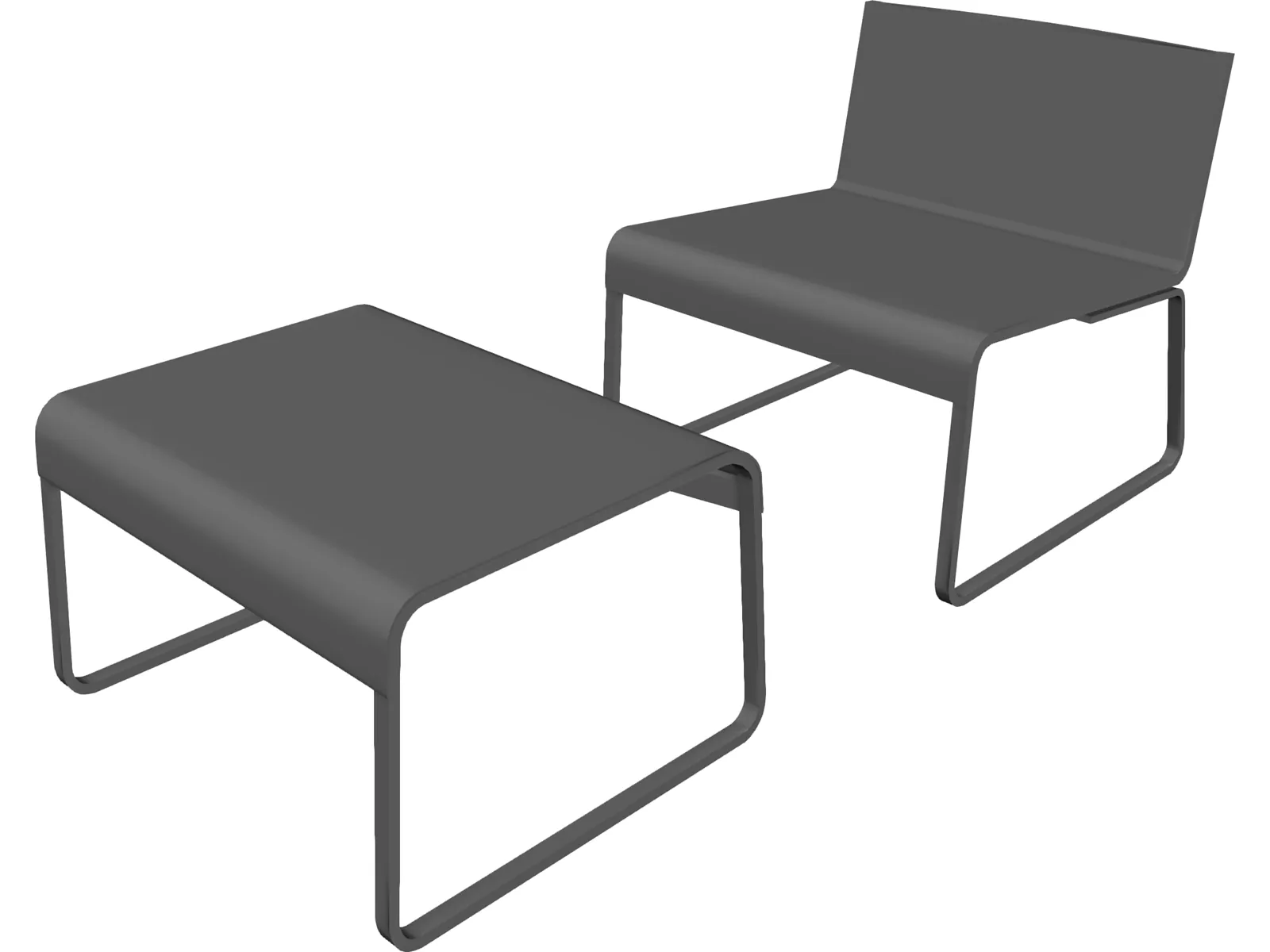 Chair Relax MDF 3D Model main preview