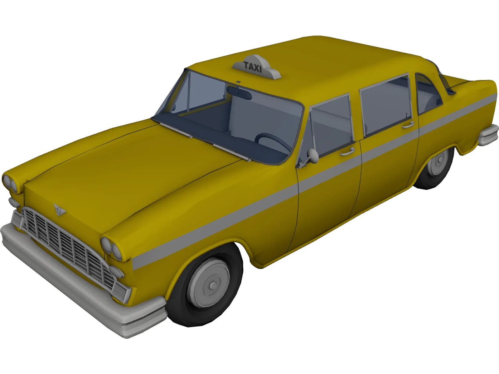 Taxi USA 3D Model main preview