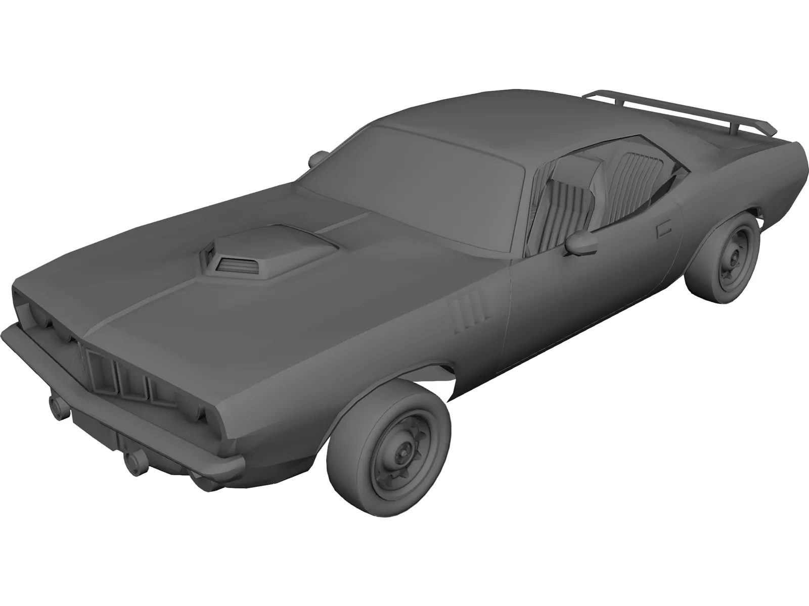Dodge Muscle Car (1970) 3D Model main preview