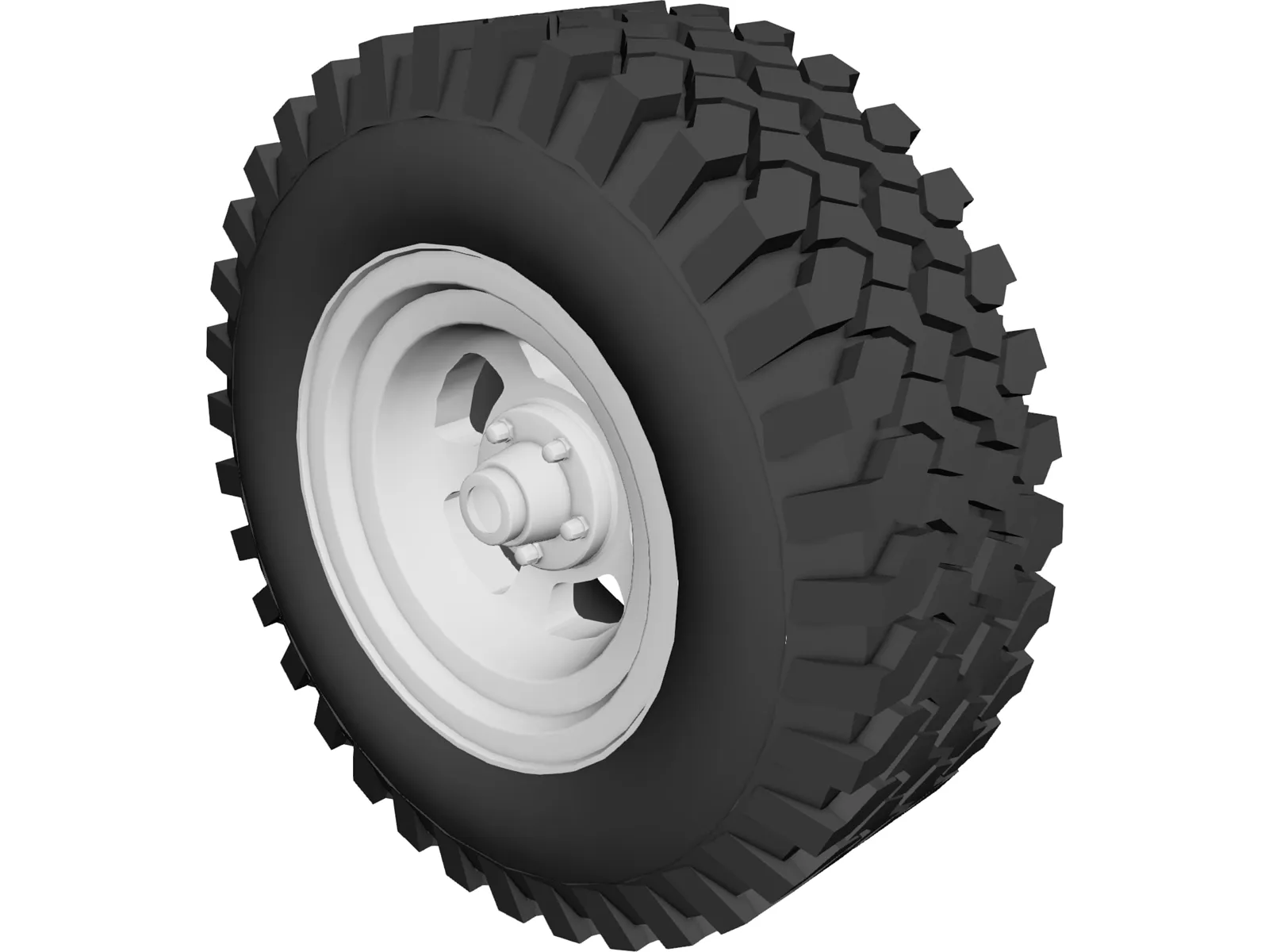 Tire All-Terrain 3D Model main preview