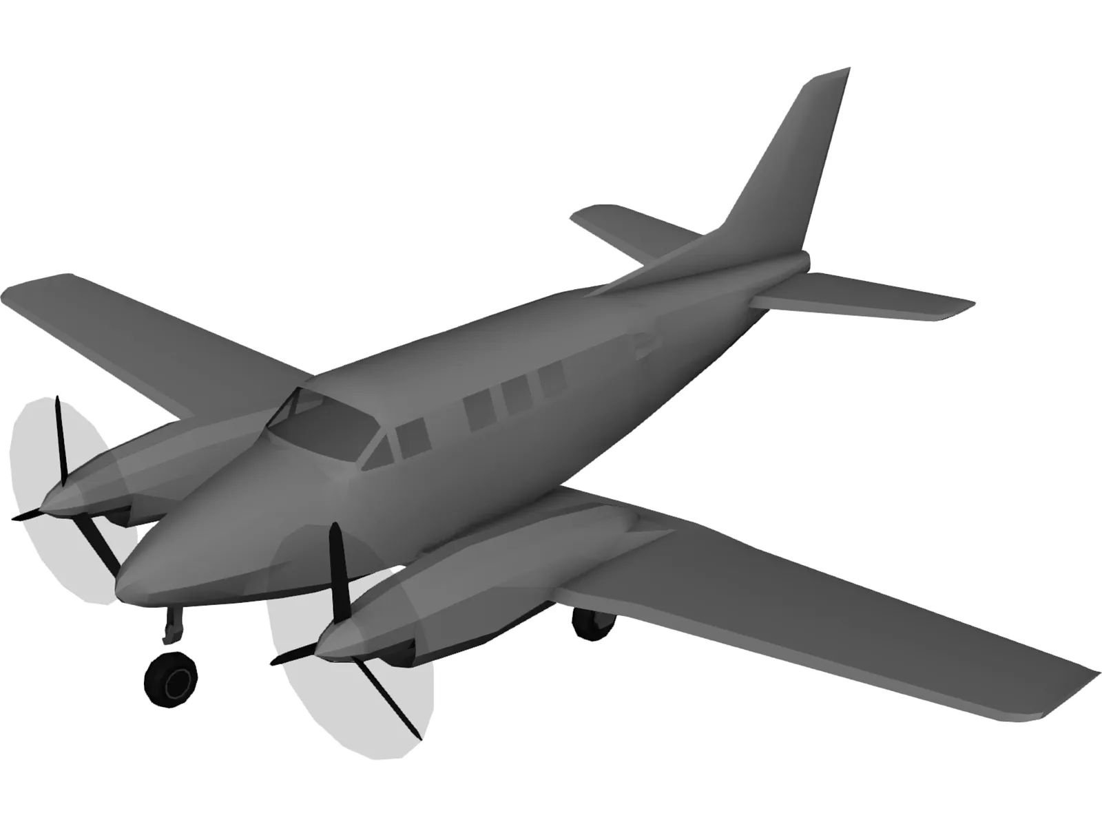 Beechcraft Super King Air 100 3D Model main preview