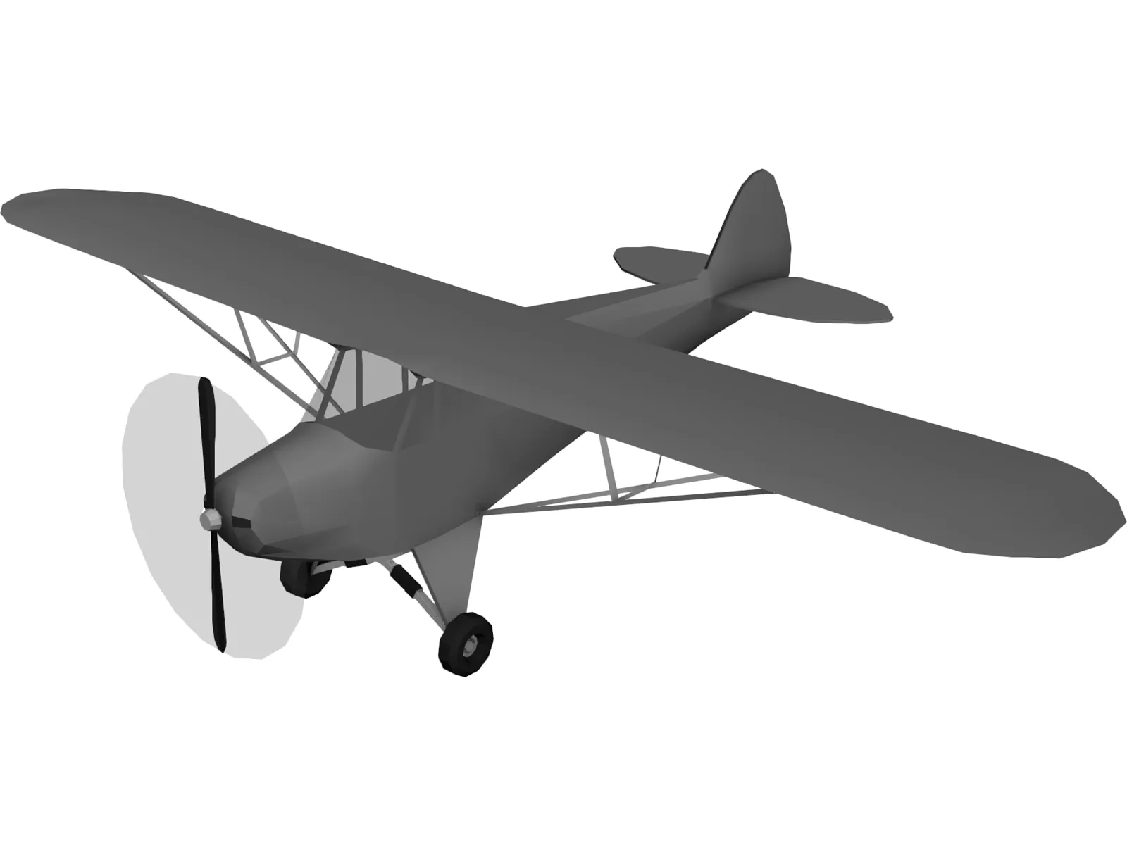 Piper J-3 Cub 3D Model main preview
