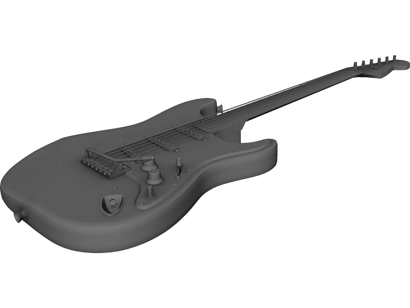 Fender SRV Strat 3D Model main preview