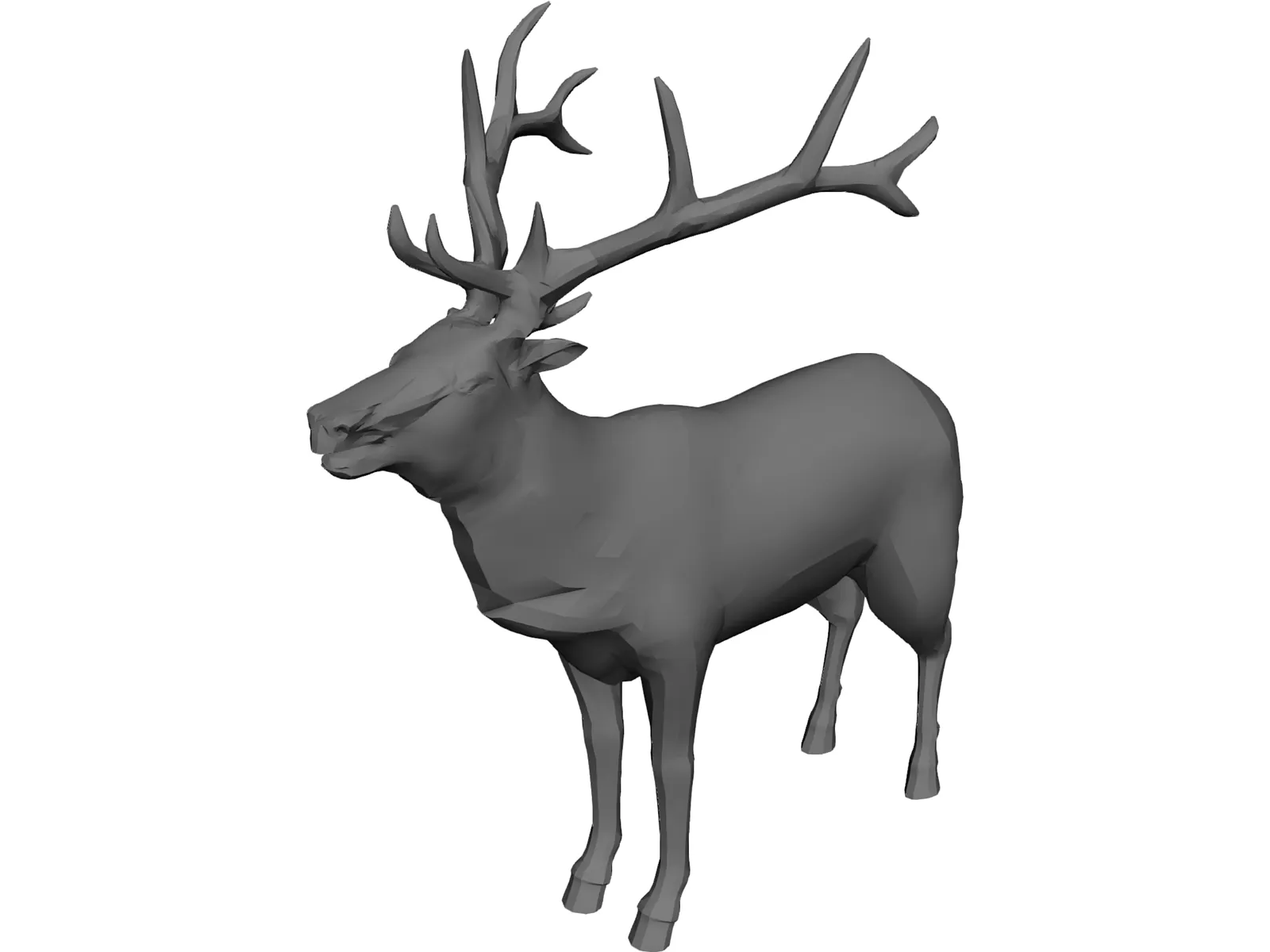 Elk 3D Model main preview