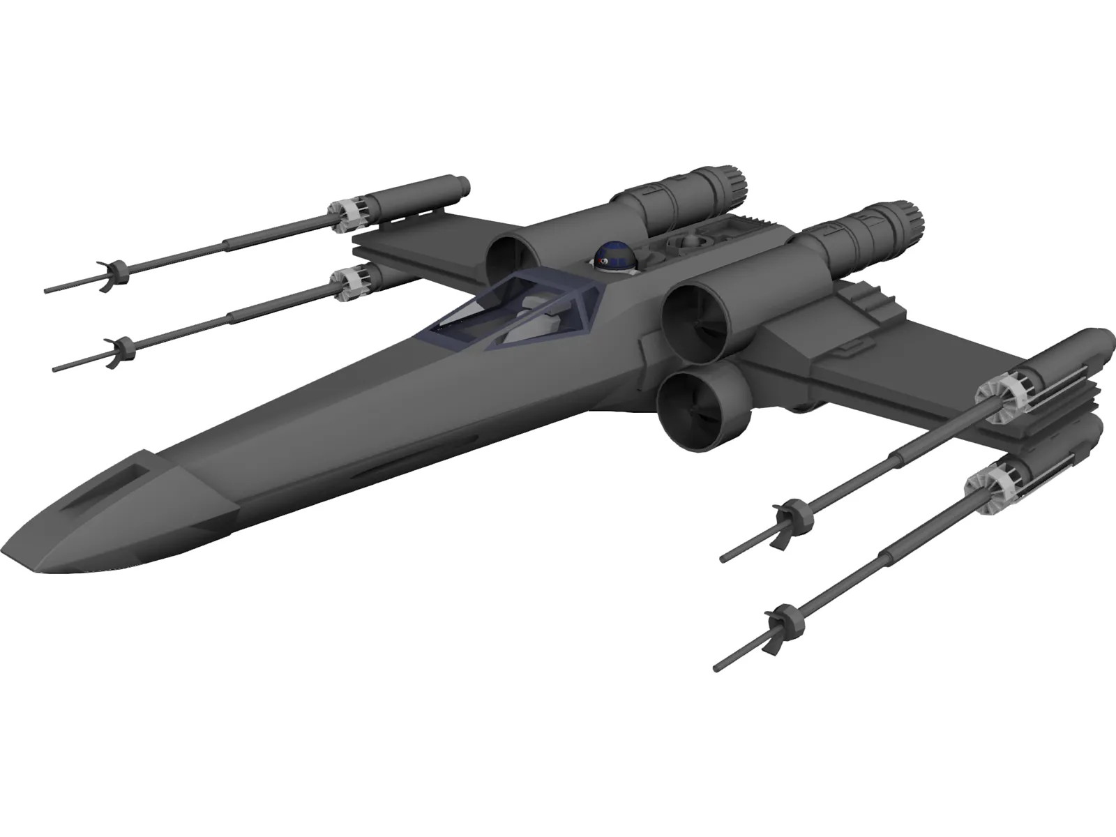 Star Wars X-Wing Starfighter 3D Model main preview