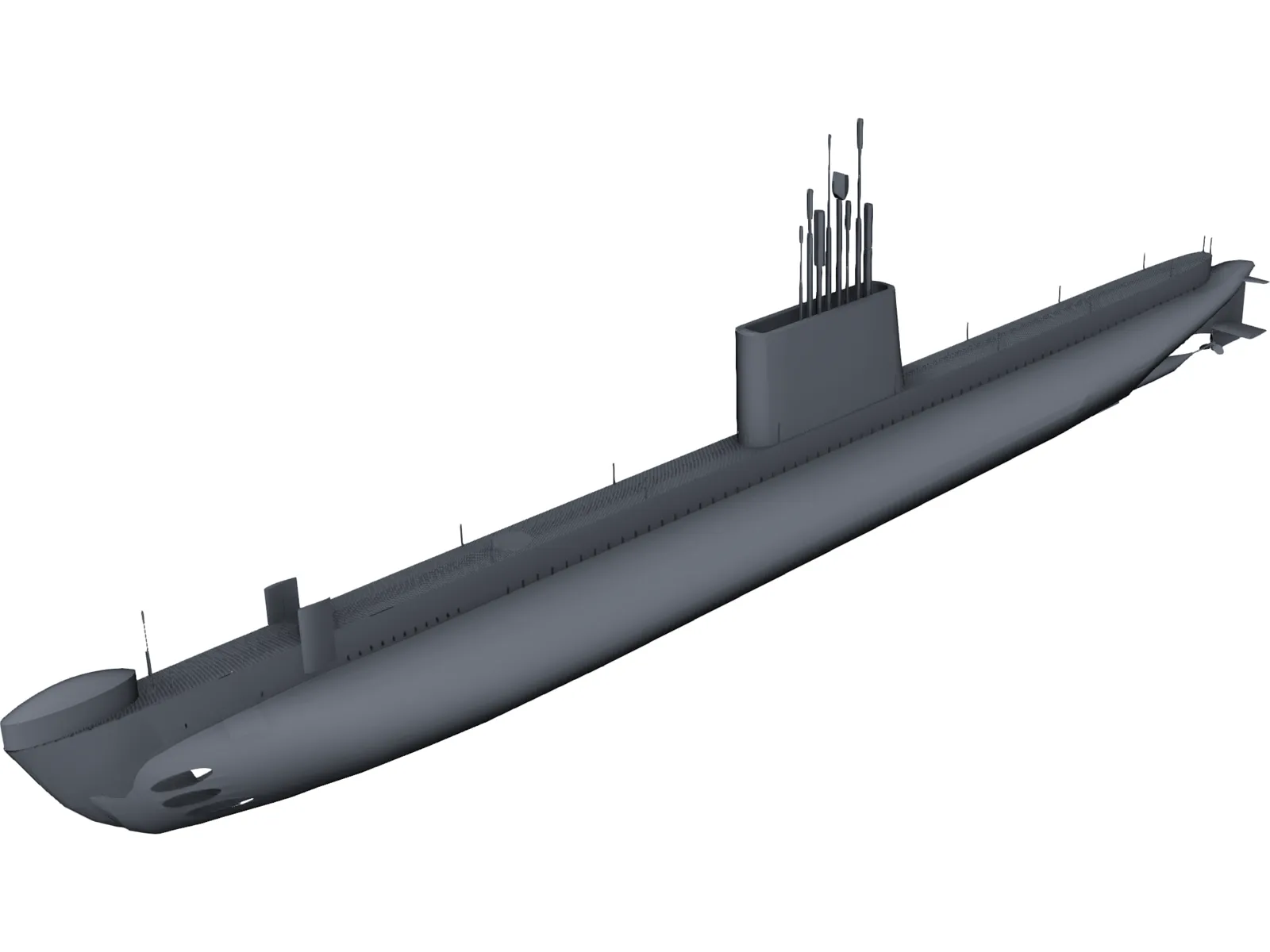 Hyatt (Oberon Class) 3D Model main preview