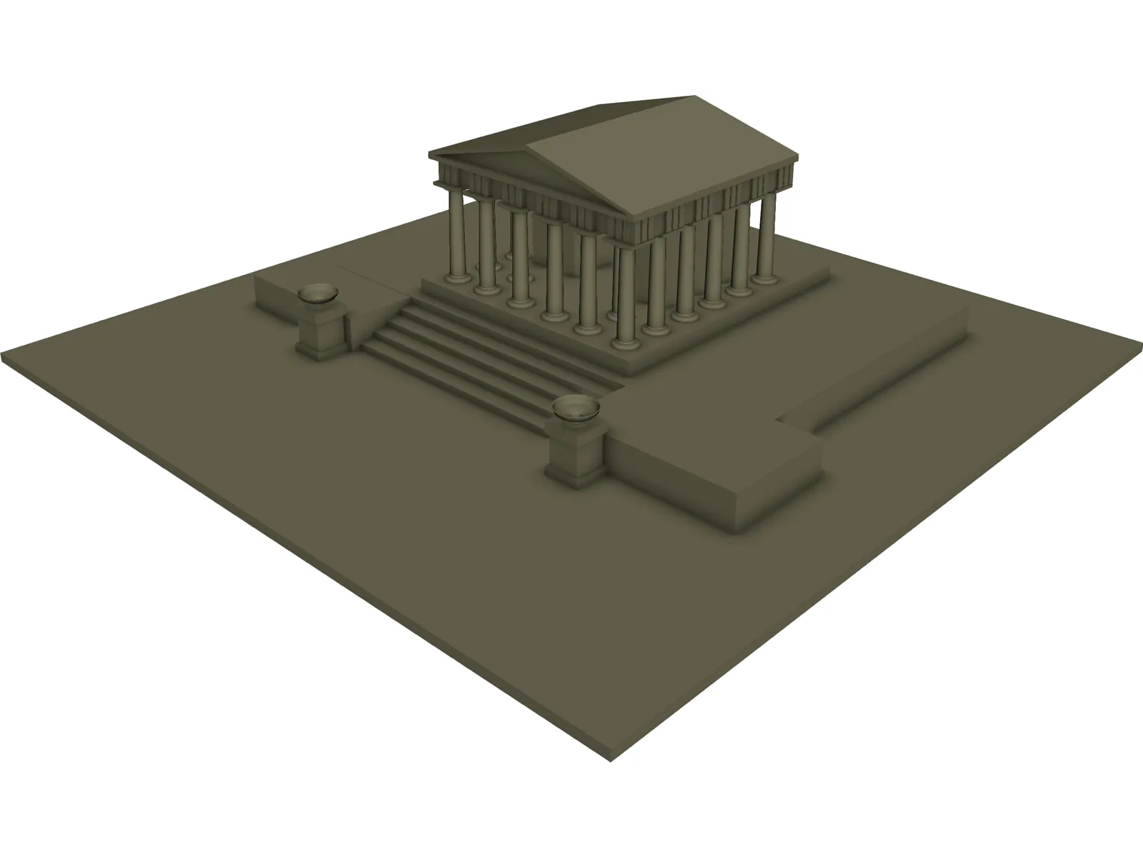 Temple 3D Model main preview