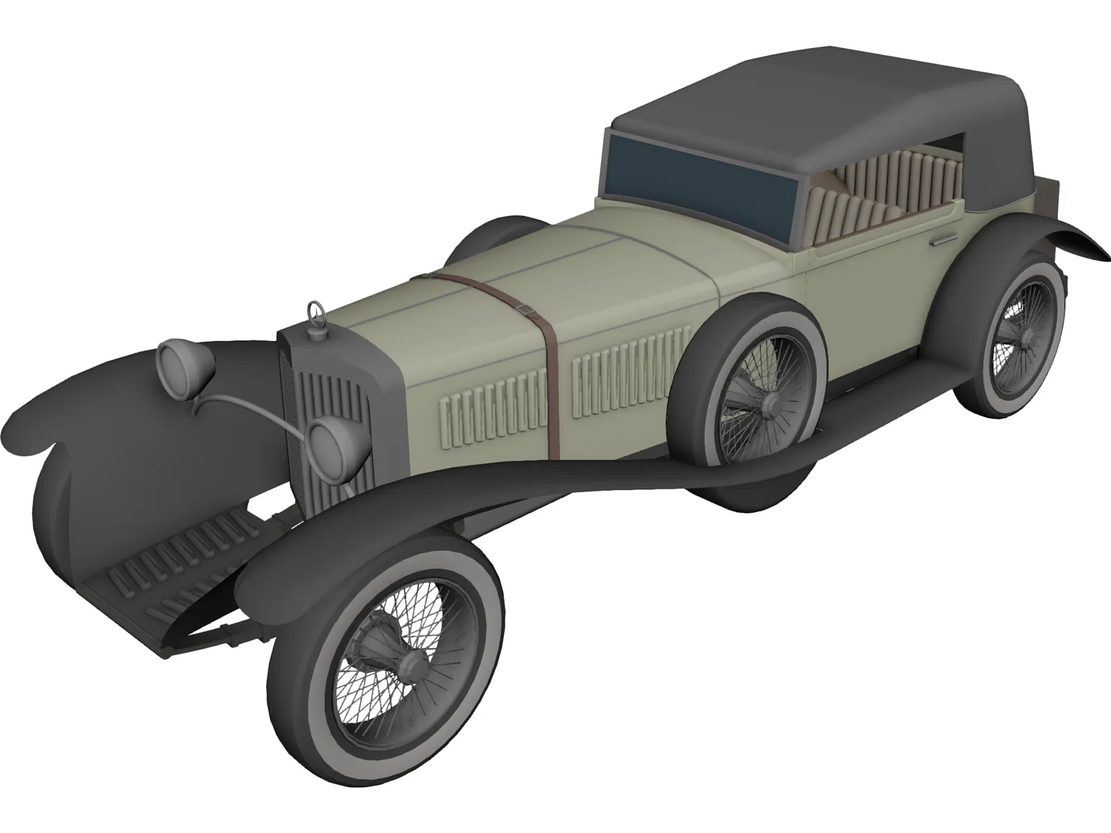 Mercedes-Benz (1928) 3D Model main preview