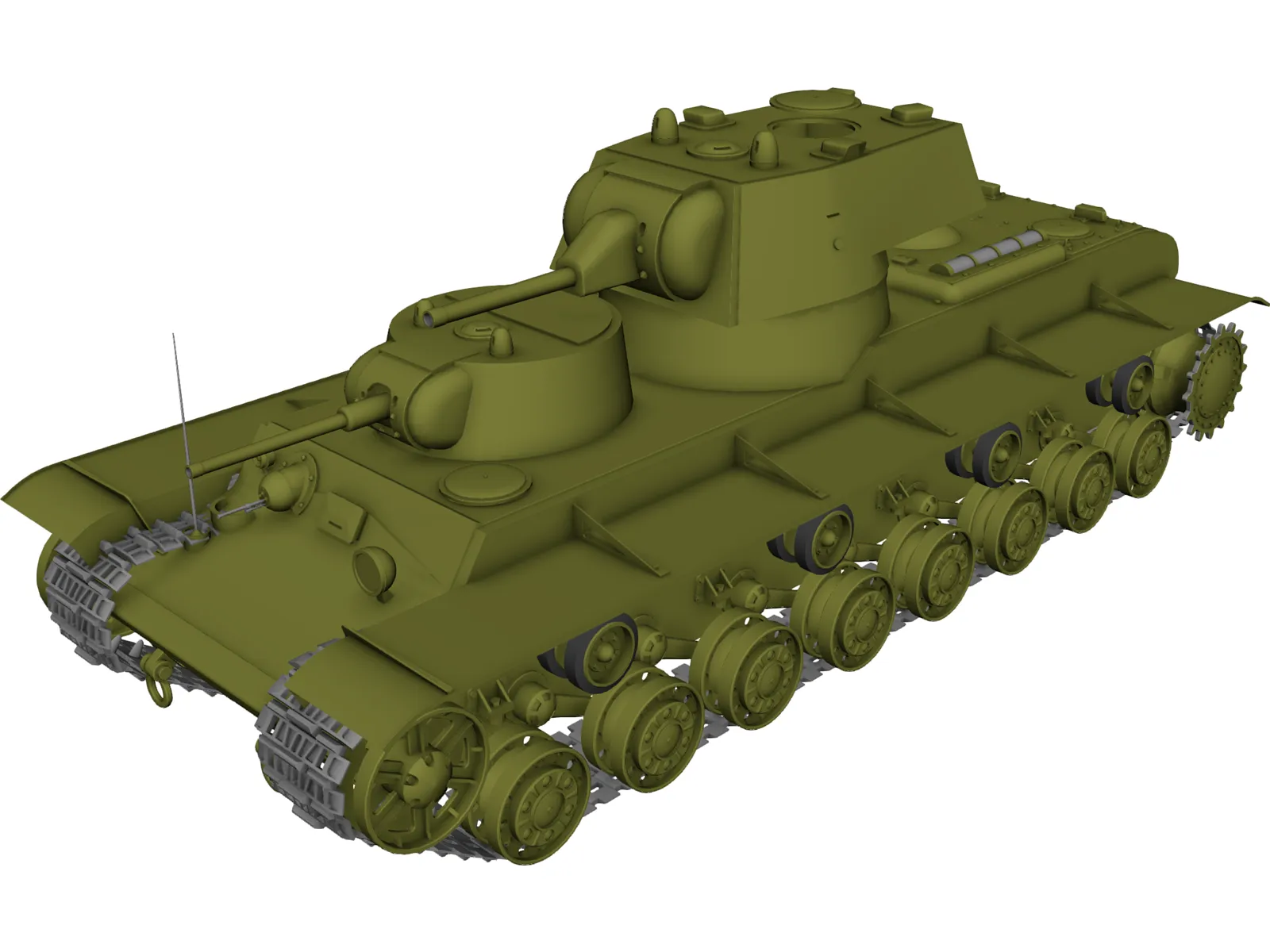 Russian SMK Heavy Tank 3D Model main preview