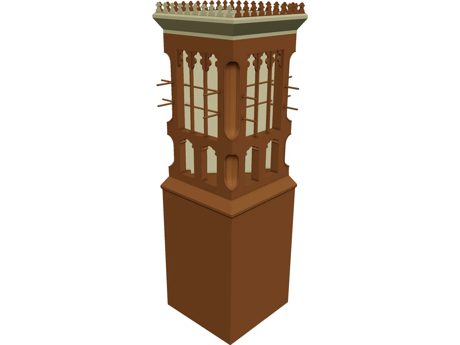 Wind Tower UAE 3D Model main preview