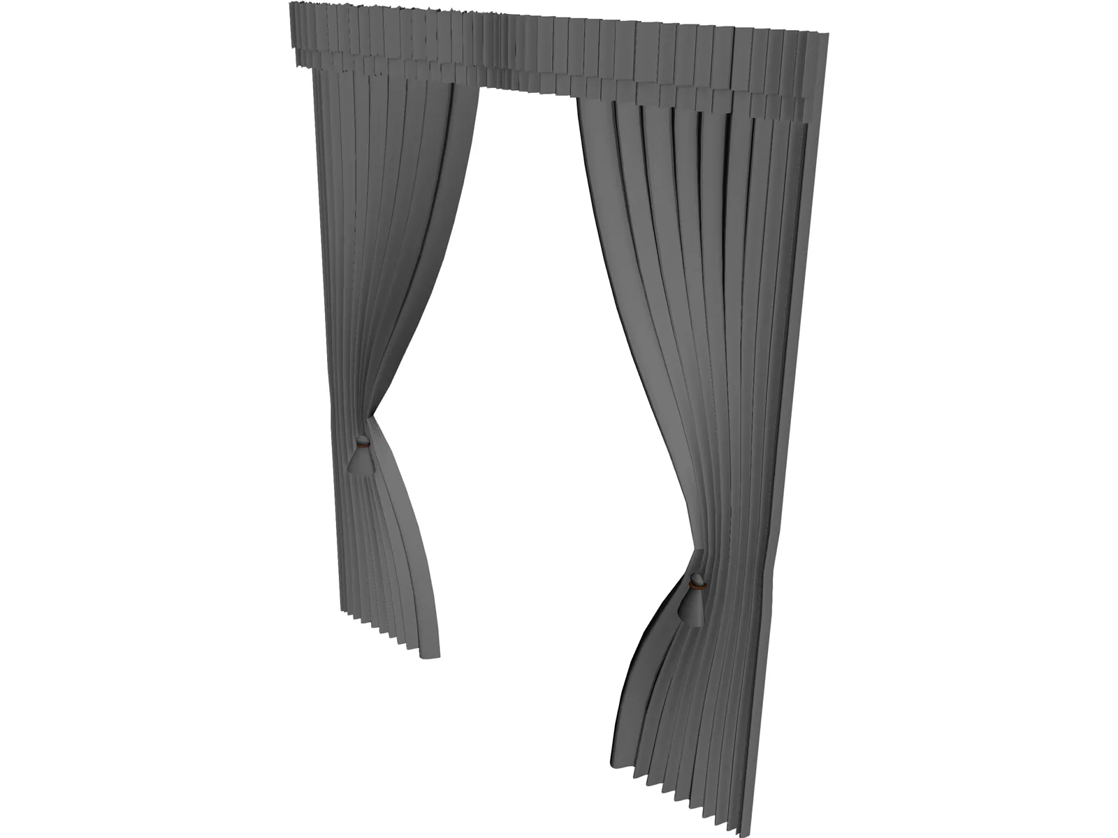Curtain 3D Model main preview