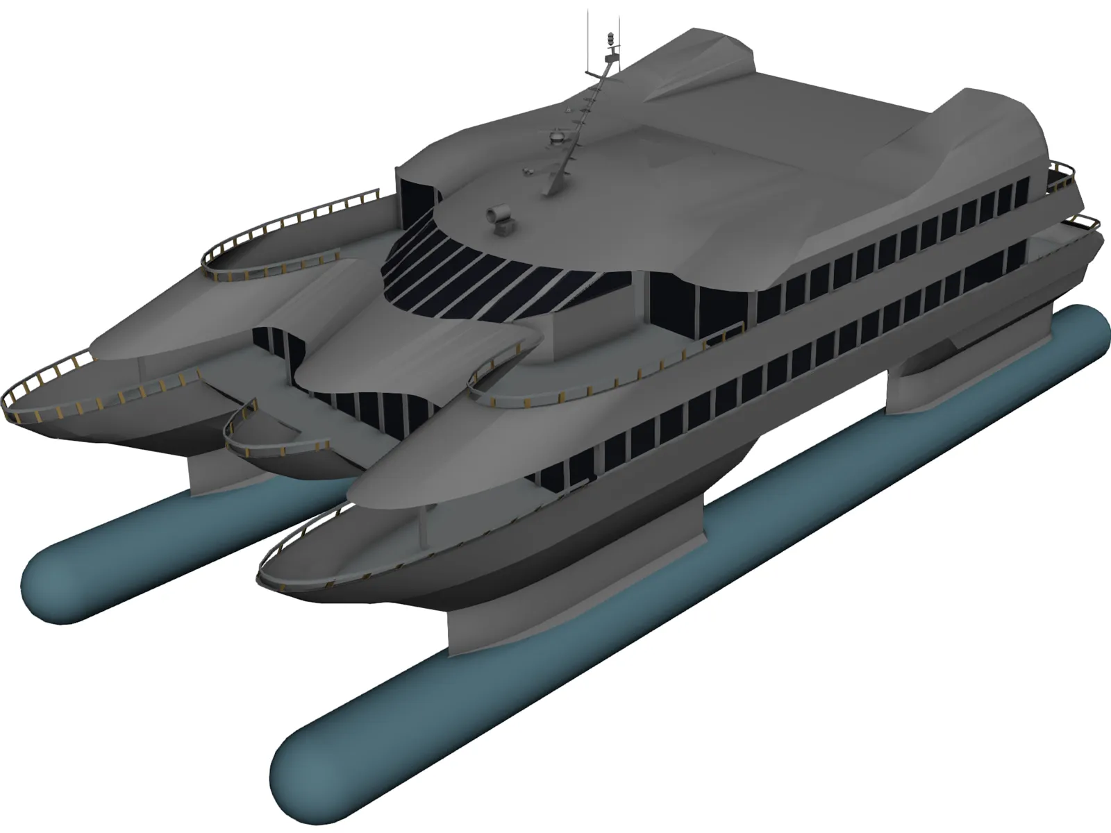 Navetek Catamaran 3D Model main preview