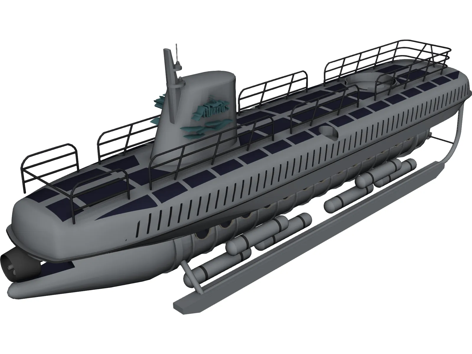 Atlantis Tour Submarine 3D Model main preview