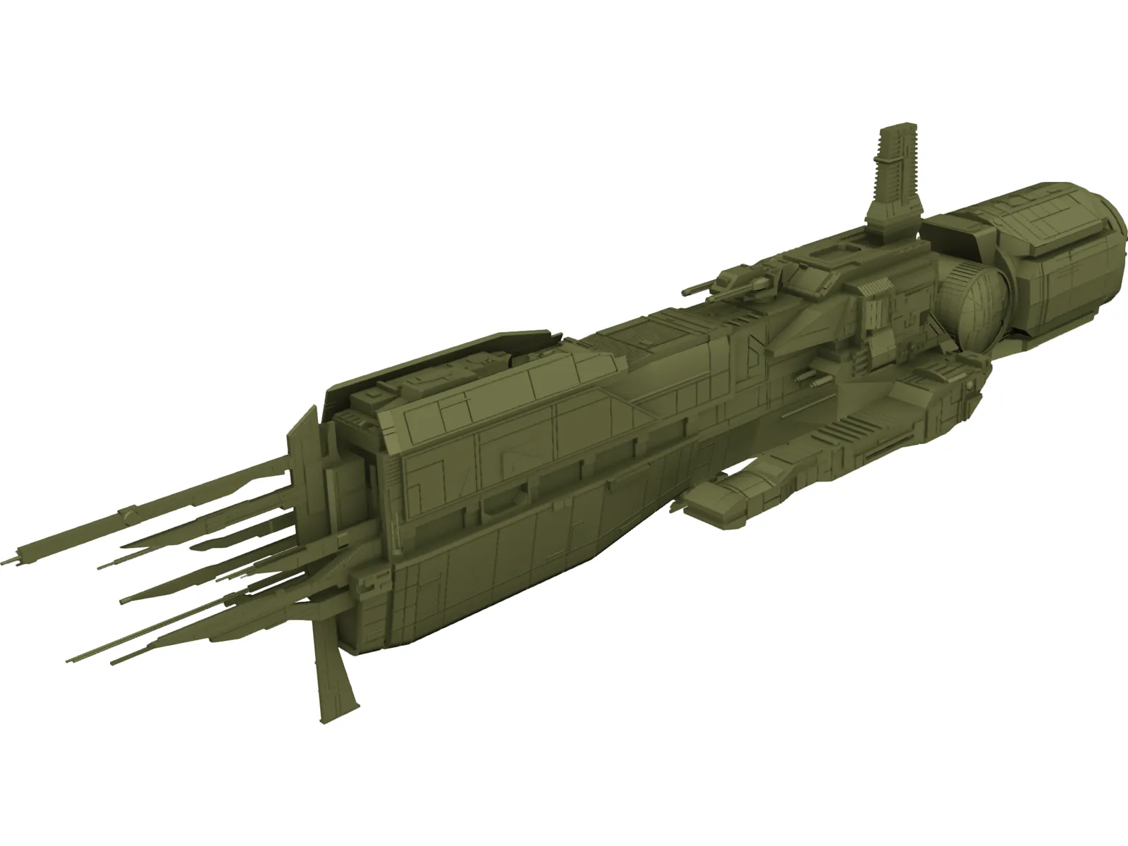 Starship Sulaco 3D Model main preview