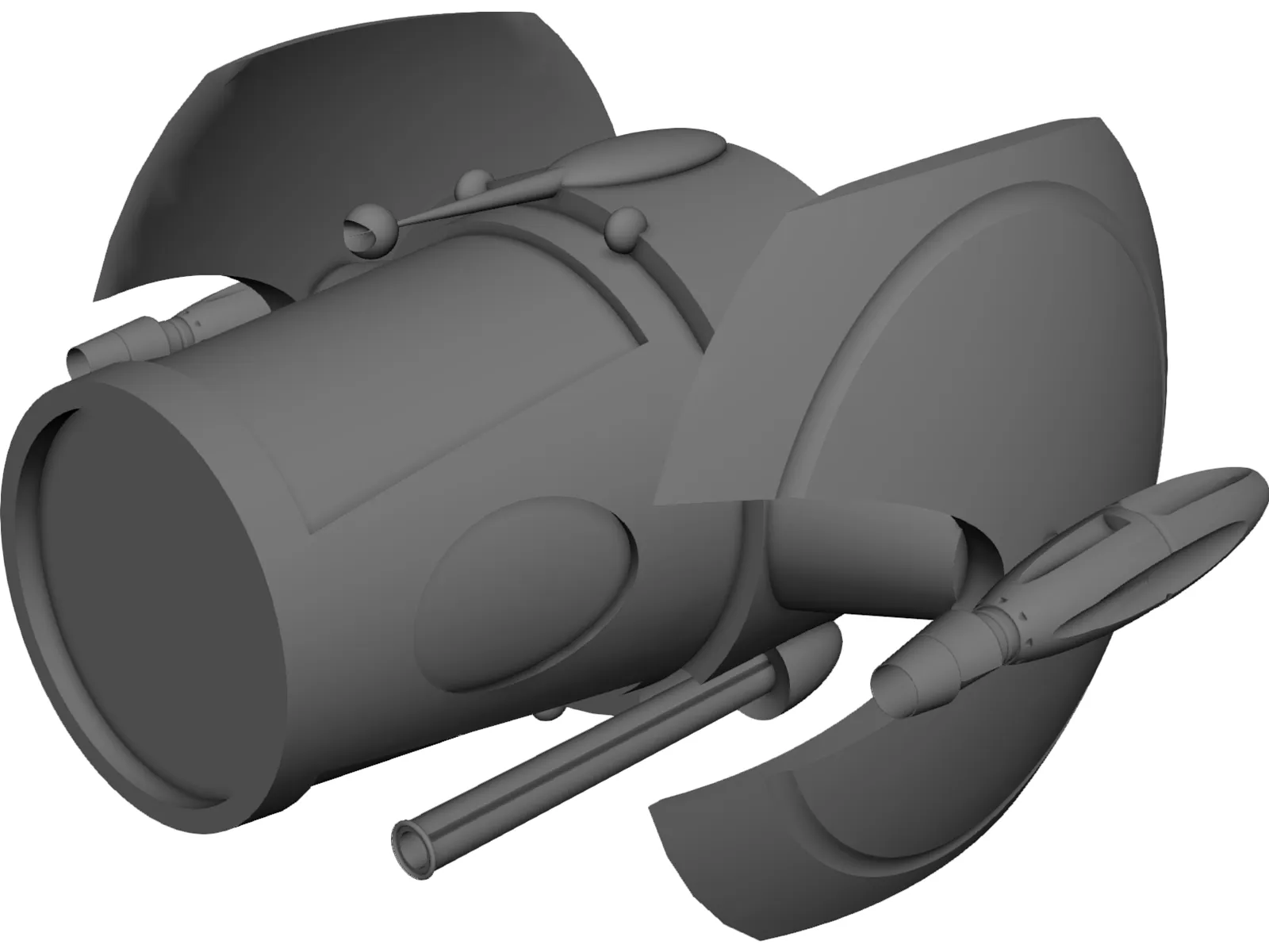 O-Wing Fighter 3D Model main preview