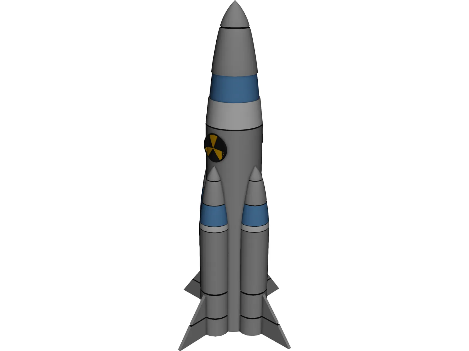 Nuclear Missile 3D Model main preview
