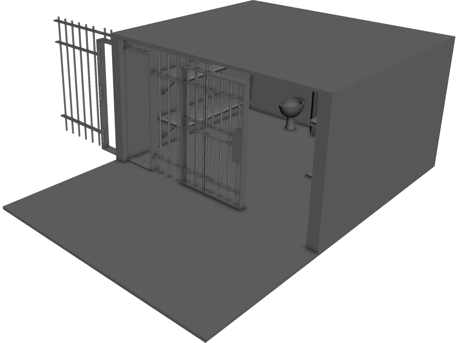 Jail Cell 3D Model main preview