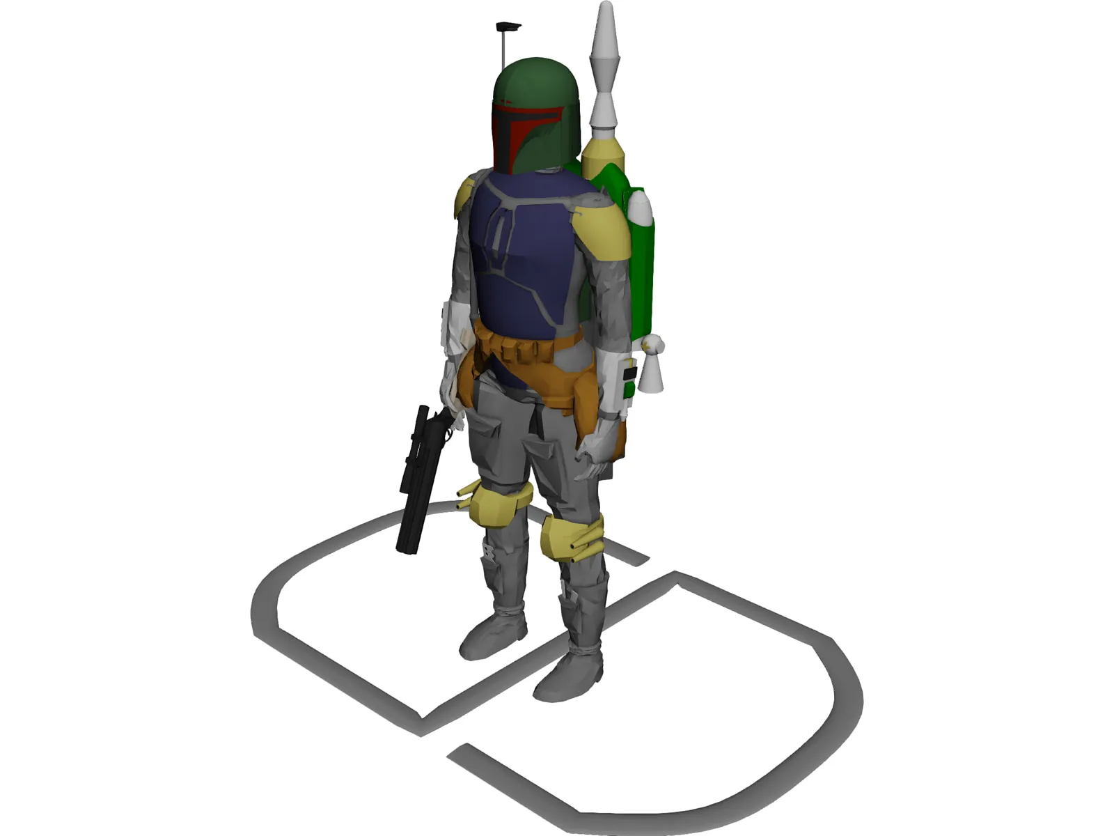 Star Wars Bobafett 3D Model main preview
