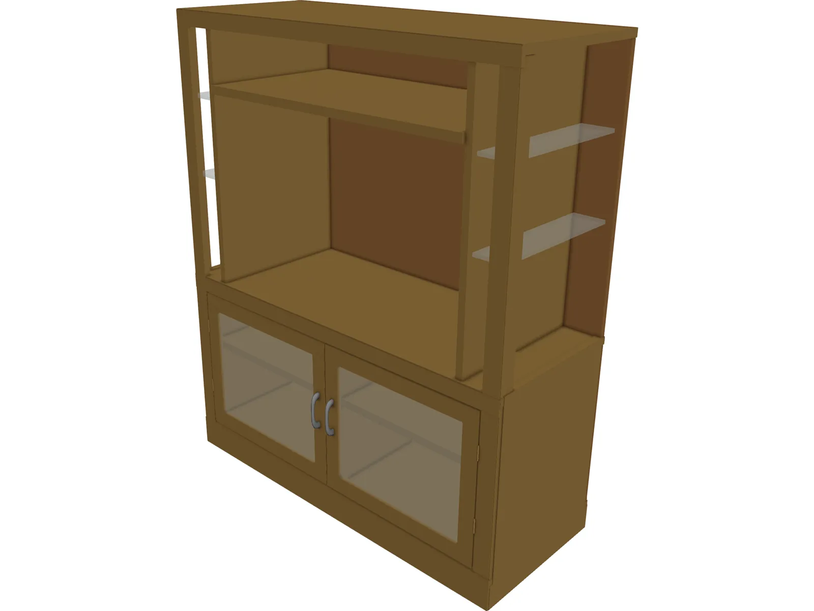 Entertainment Center [+Glass Shelves] 3D Model main preview