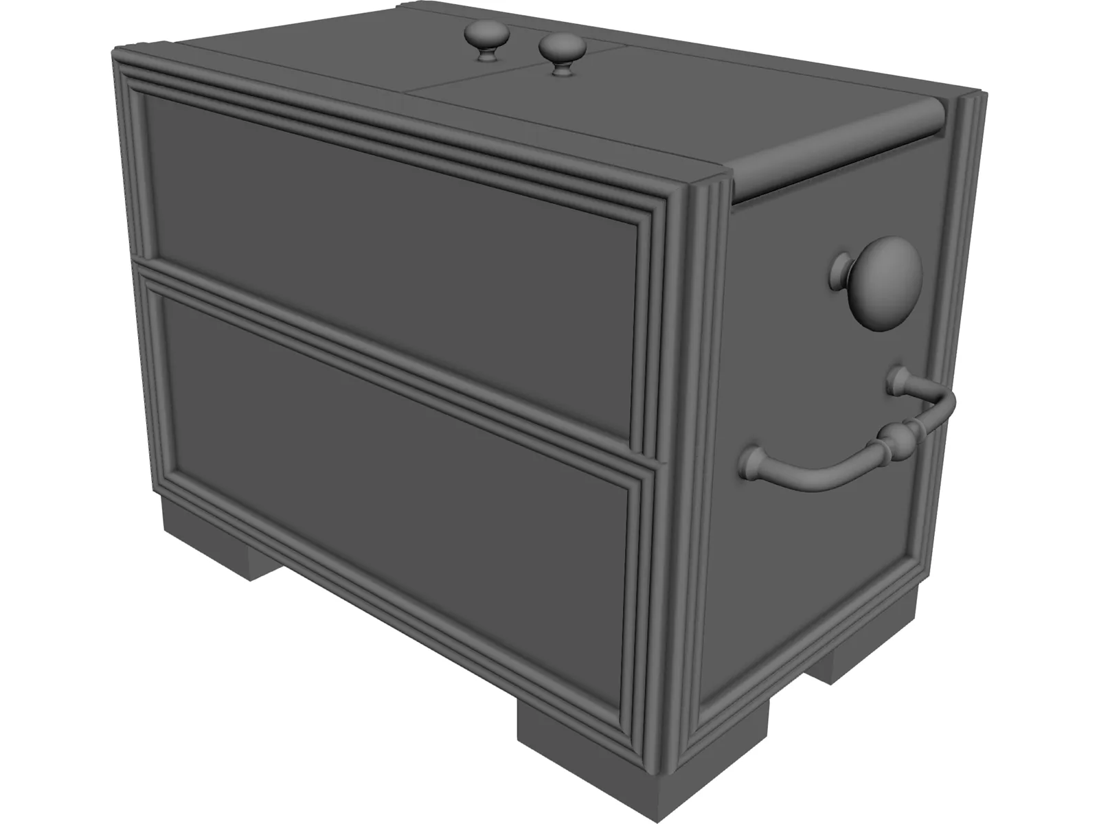 Asian Style Box 3D Model main preview